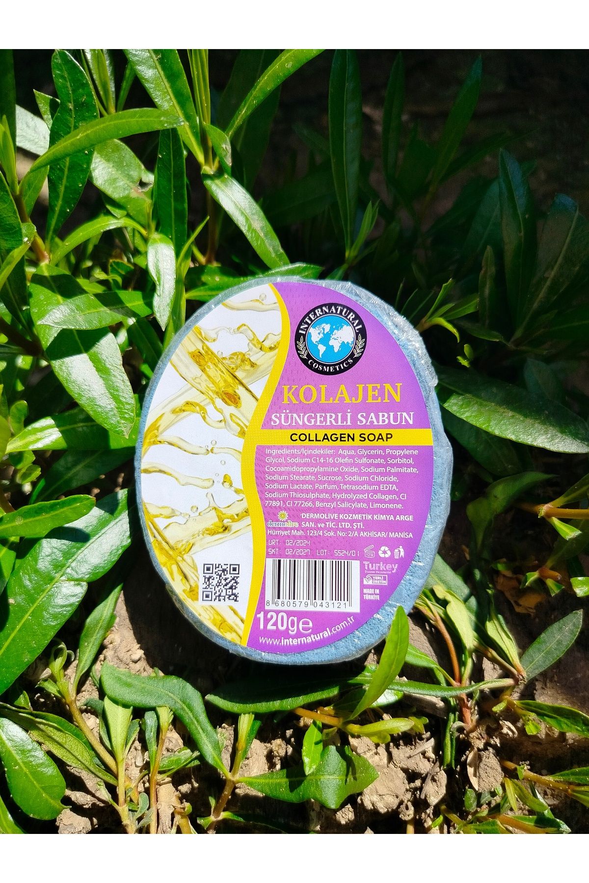 İnterNatural Kolajen Süngerli Sabun / Collagen Soap 120g