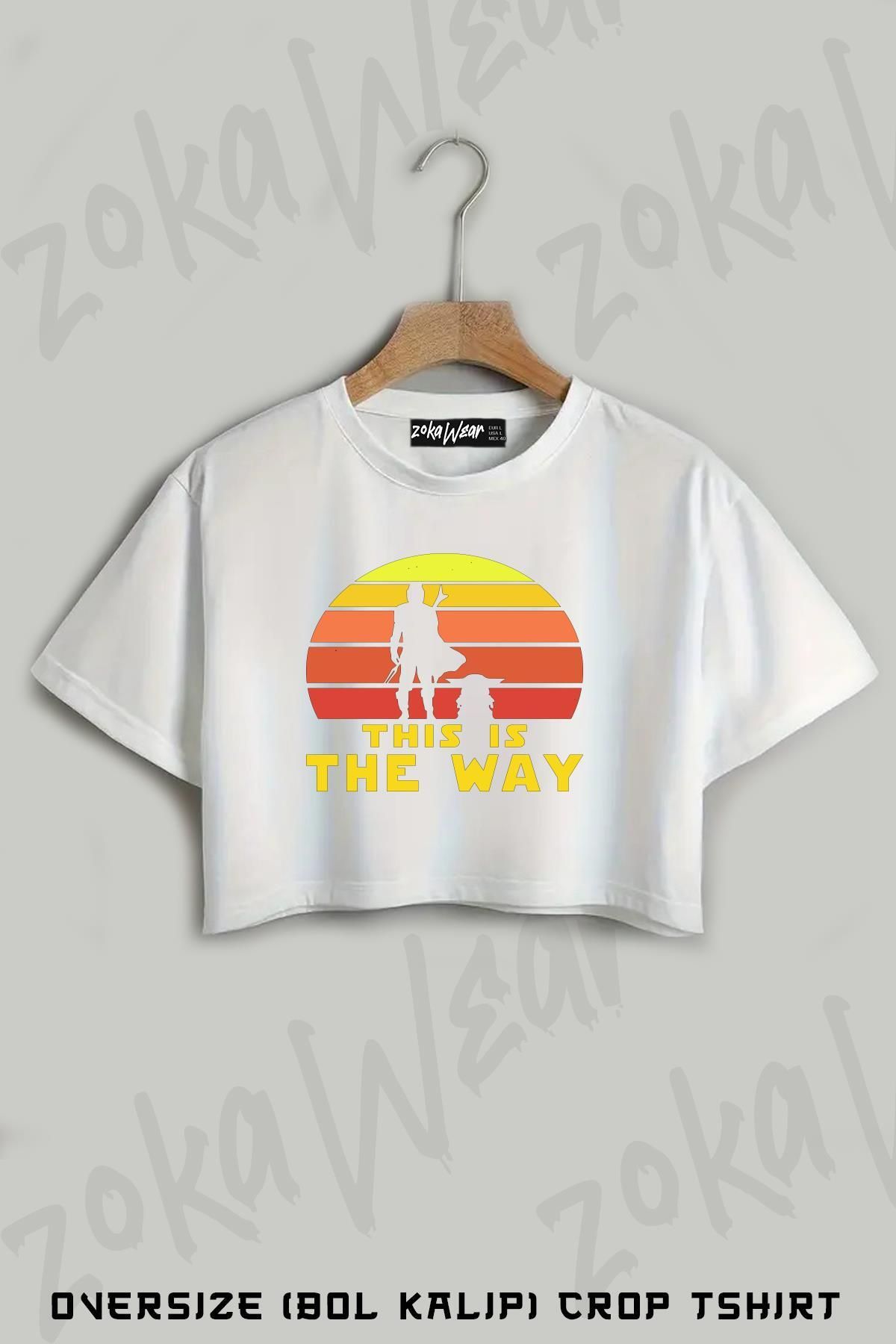 ZOKAWEAR Mando Retro Vol.1 Baskılı Oversize Crop T-Shirt