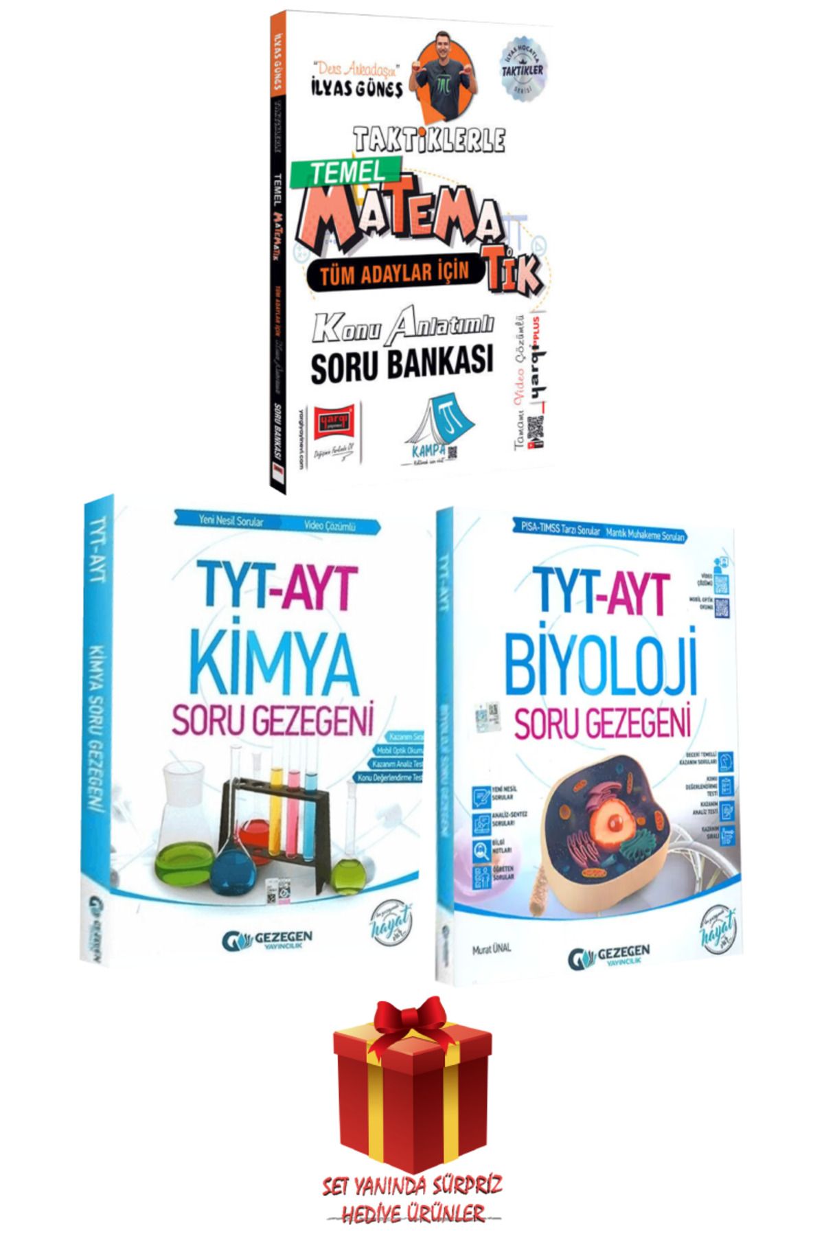 Yargı Yayınları İlyas Güneş Taktiklerle Matematik Konu Anlatımlı Soru Bankası+ TYT-AYT Kimya Biyoloji Soru Gezegeni