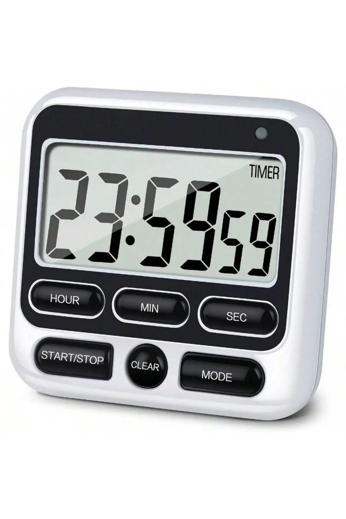 Choice1-black LCD Display Digital Kitchen Timer with Mute/Loud Alarm Switch ON/Off Switch 24 Hour Clock Alar 1