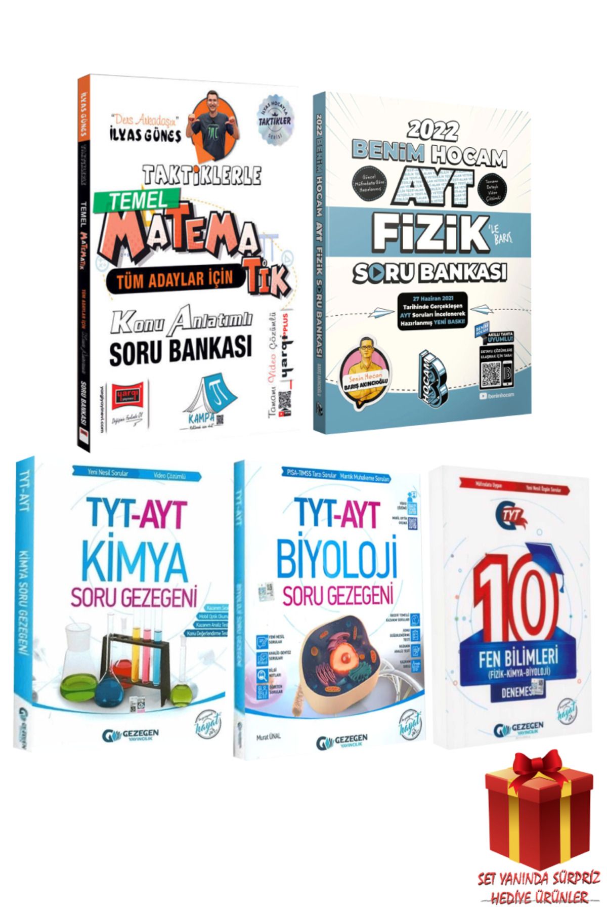 Yargı Yayınları İlyas Güneş Taktiklerle Matematik Konu Anlatımlı Soru Bankası+ TYT-AYT Kimya Biyoloji+ Fizik+ Deneme