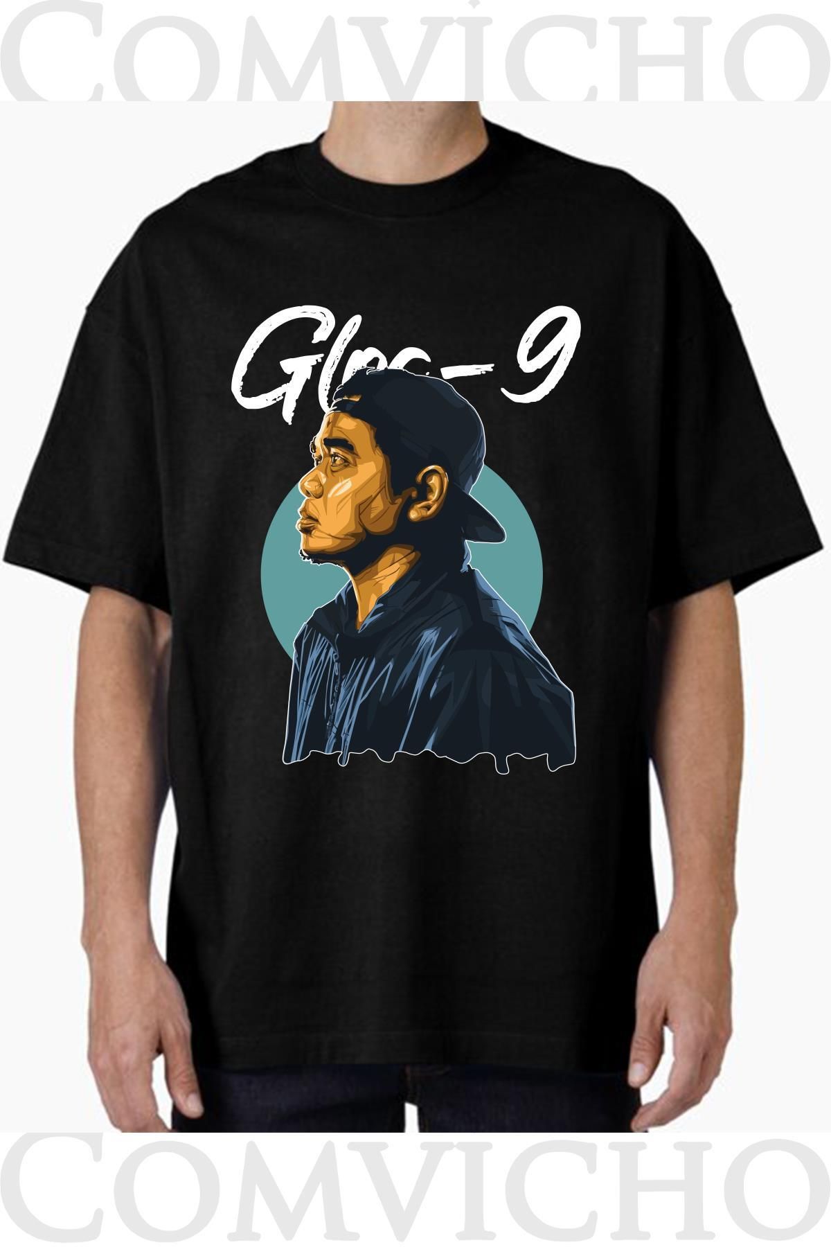 COMVİCHO Unisex gloc 9 v1 Tasarım Baskılı Oversize Tişört