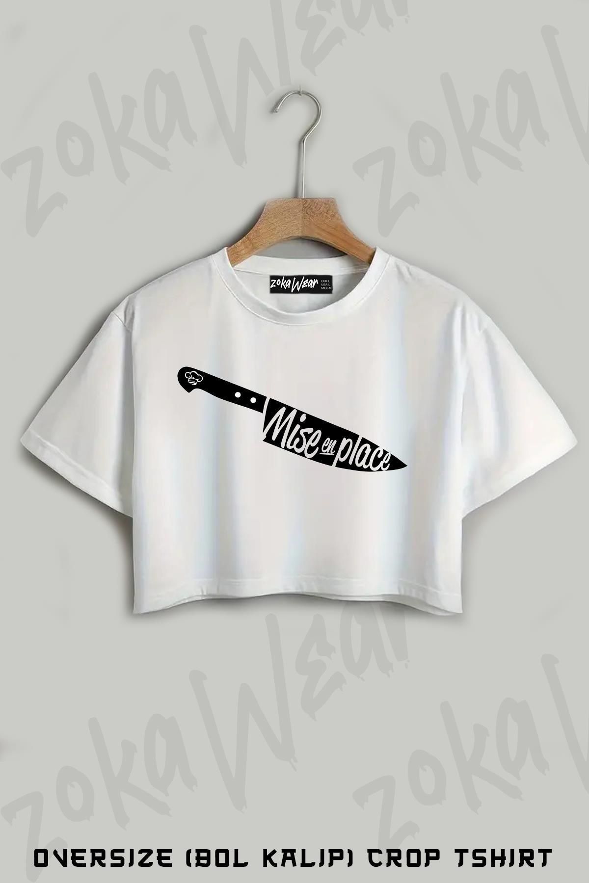 ZOKAWEAR Aşçı v3 Baskılı Oversize Crop T-Shirt