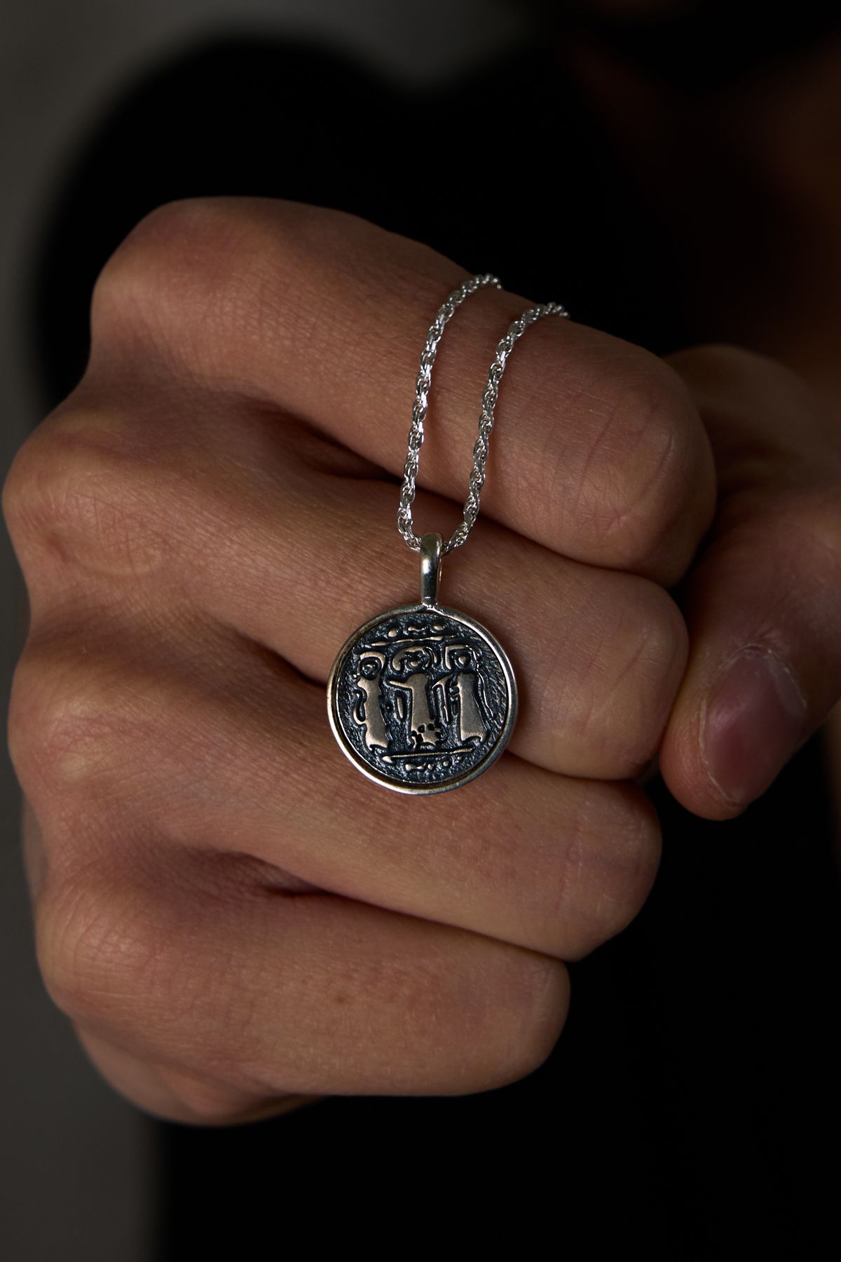 Ricco Jewellery 925 Ayar Gümüş Omonoia İlk Evlilik Töreni Halat Kolye