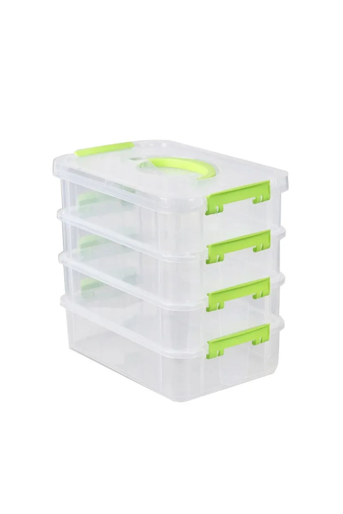 Choice-green Building Blocks Storage Box Transparent Visibility Tool Classification Boxes Moisture-Proof Gr 1