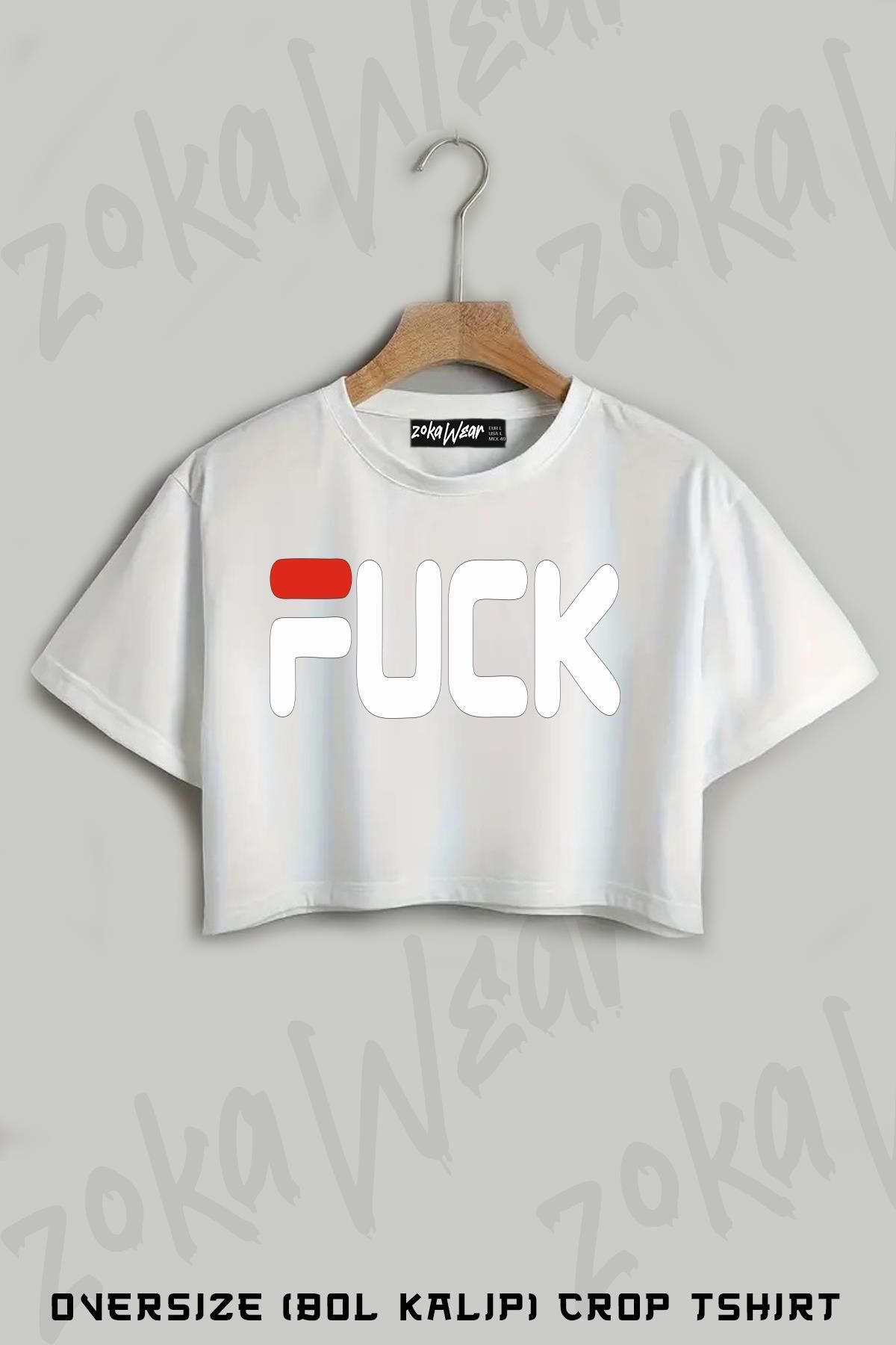 ZOKAWEAR Argo Baskılı Oversize Crop T-Shirt