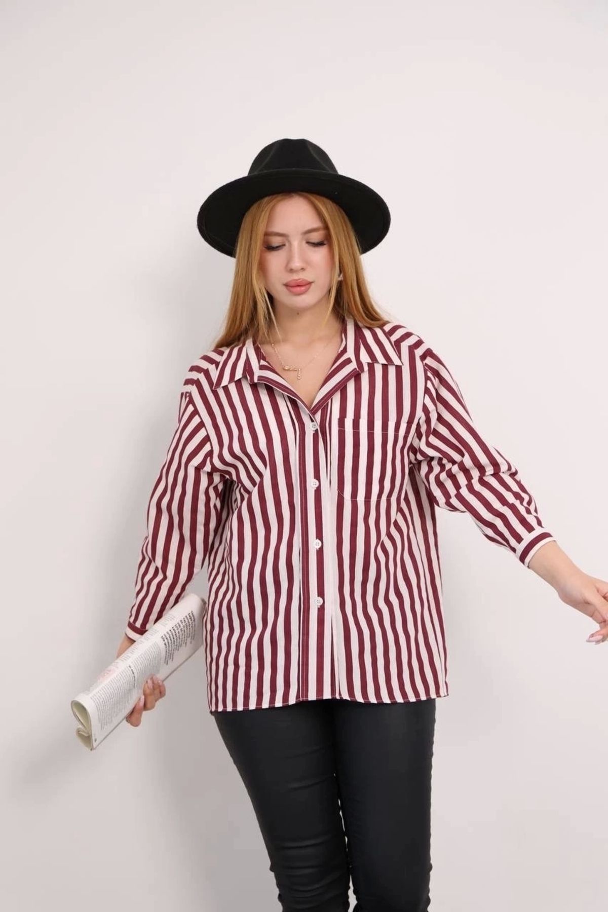 BellevieStore Çizgili gömlek