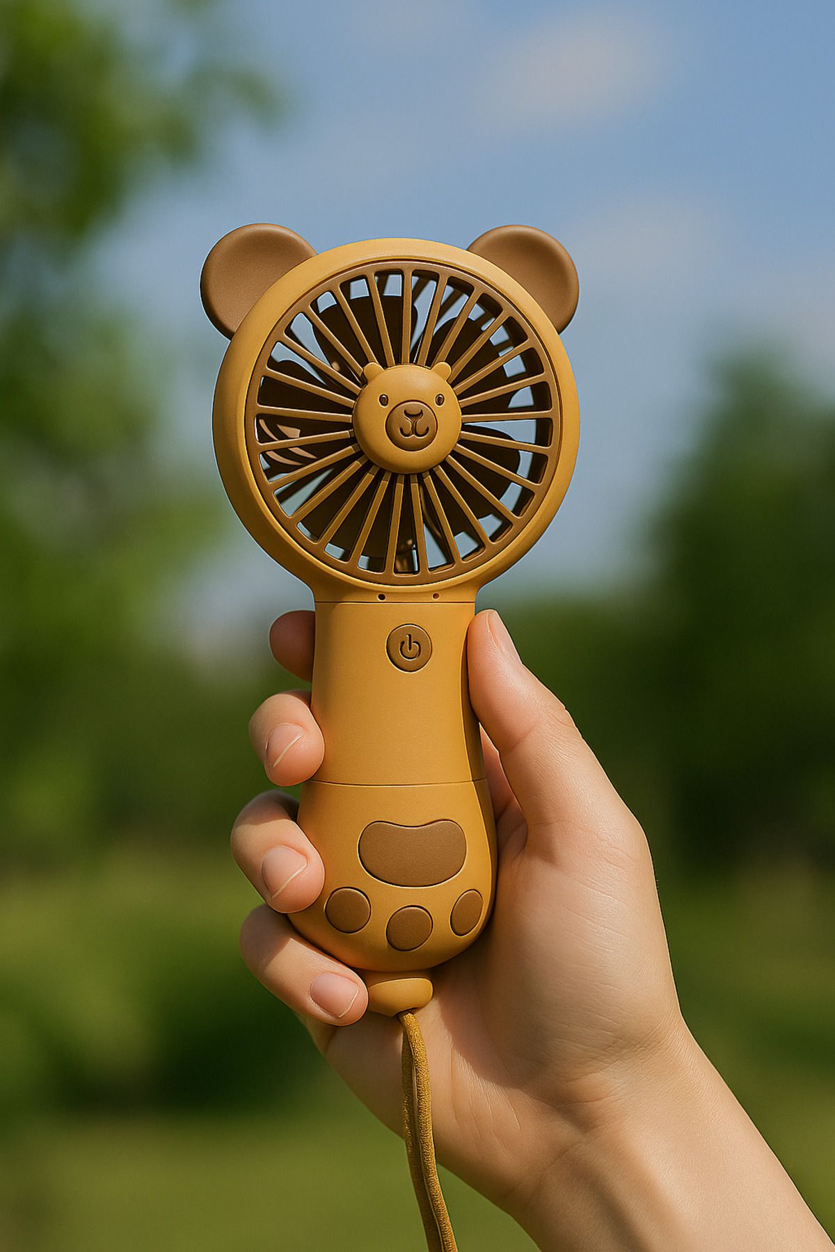 hediyeofisi Capybara Figürlü Sessiz Mini Fan | TSE Belgeli – Şarjlı El Fanı