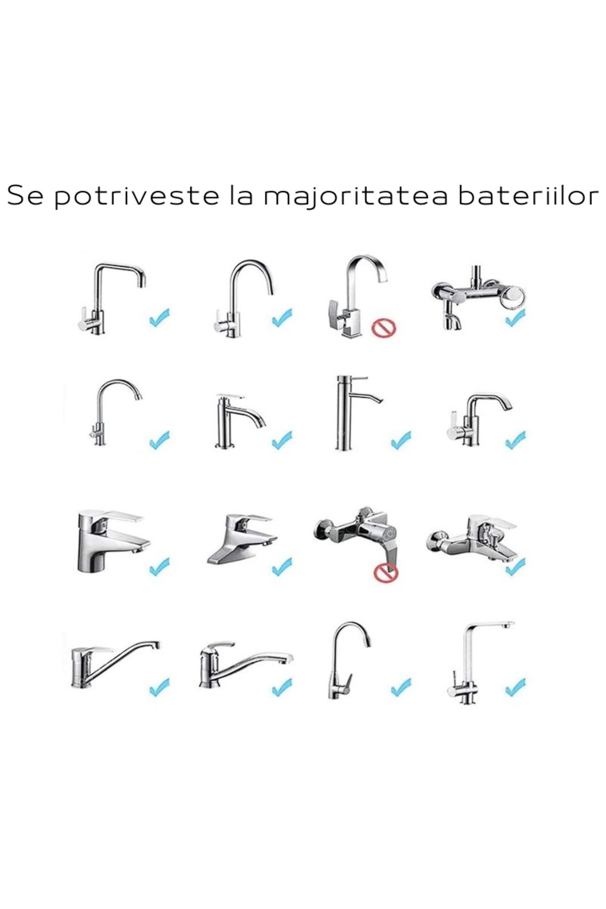 BOEM-Universal Faucet Water Adapter, Sink Faucet Extension, Rotating Faucet Extension, Two Shower Modes 10