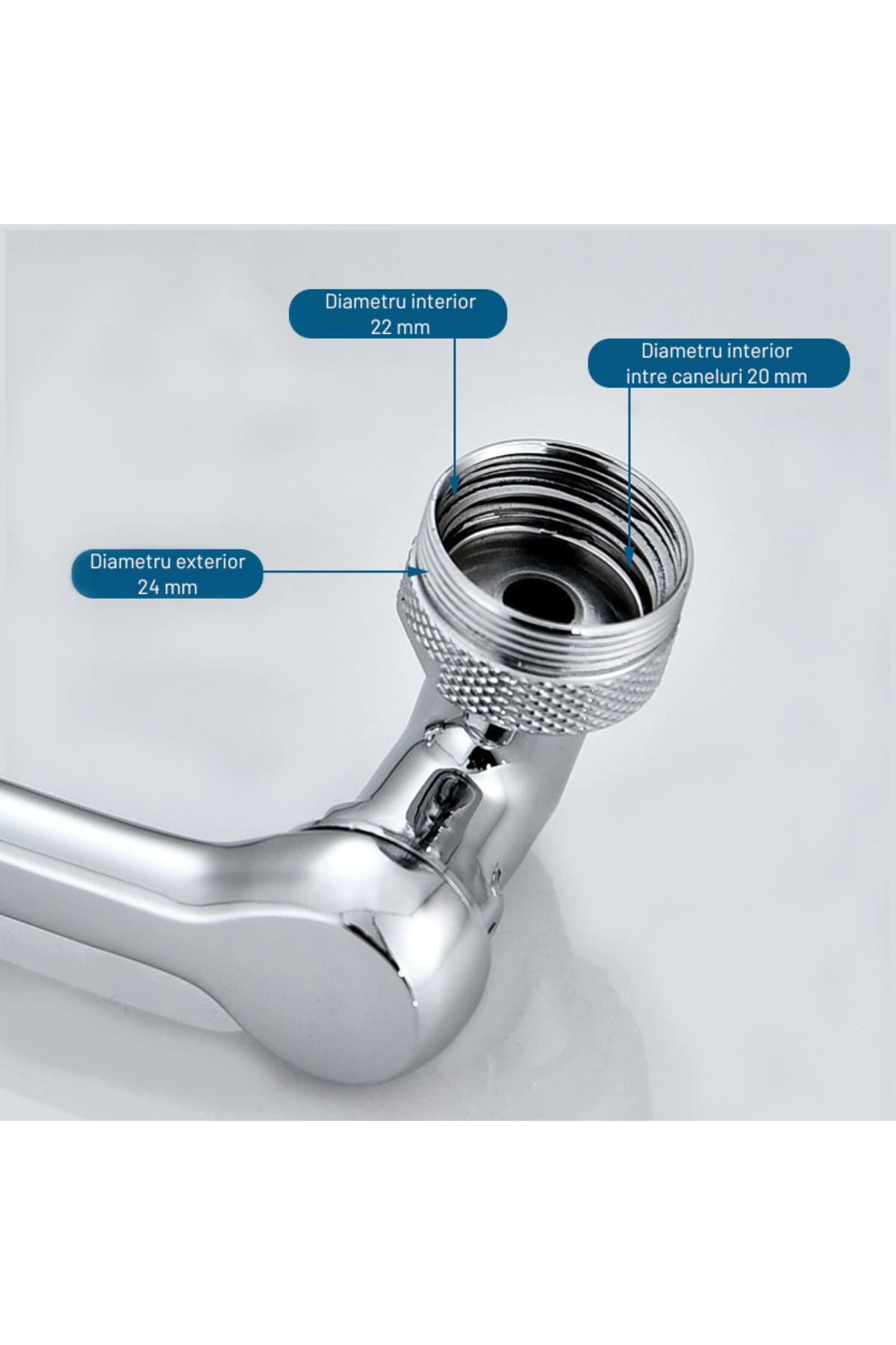 BOEM-Universal Faucet Water Adapter, Sink Faucet Extension, Rotating Faucet Extension, Two Shower Modes 8
