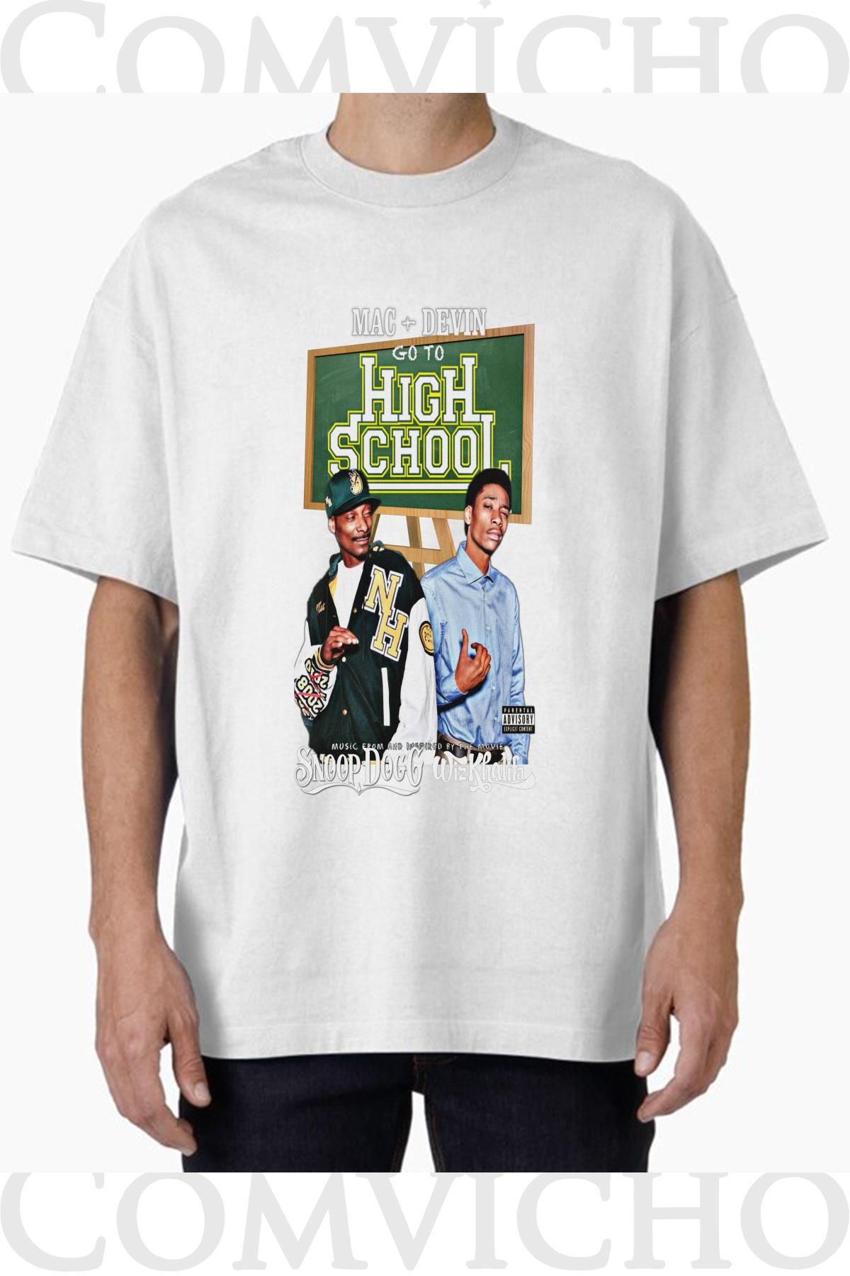 COMVİCHO Unisex snoop viz v1 Tasarım Baskılı Oversize Tişört