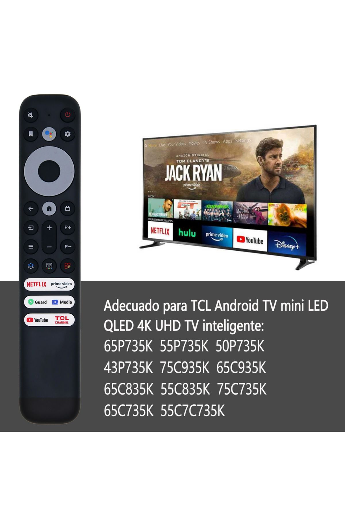 Choice-RC902V Replacement RC902V Remote Control for TCL TVs – Compatible with Thomson TCL Smart TV 4K UHD Q 3