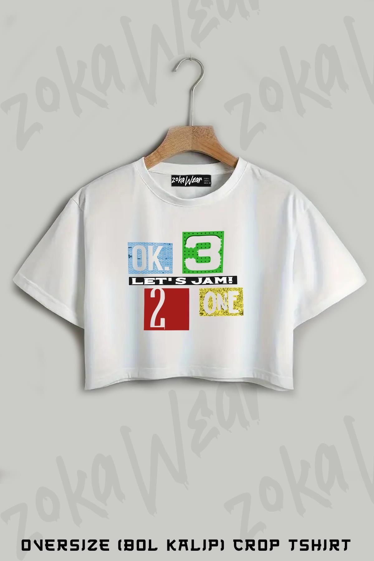 ZOKAWEAR Cowboy Bebop v2 Baskılı Oversize Crop T-Shirt
