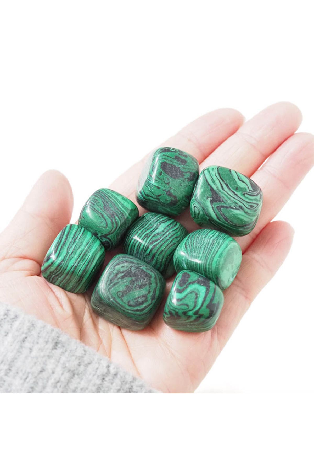 SerenityHaven Malakit ( Malachite) Doğaltaş Tımbıl Kütle 1-2 cm 1 Adet