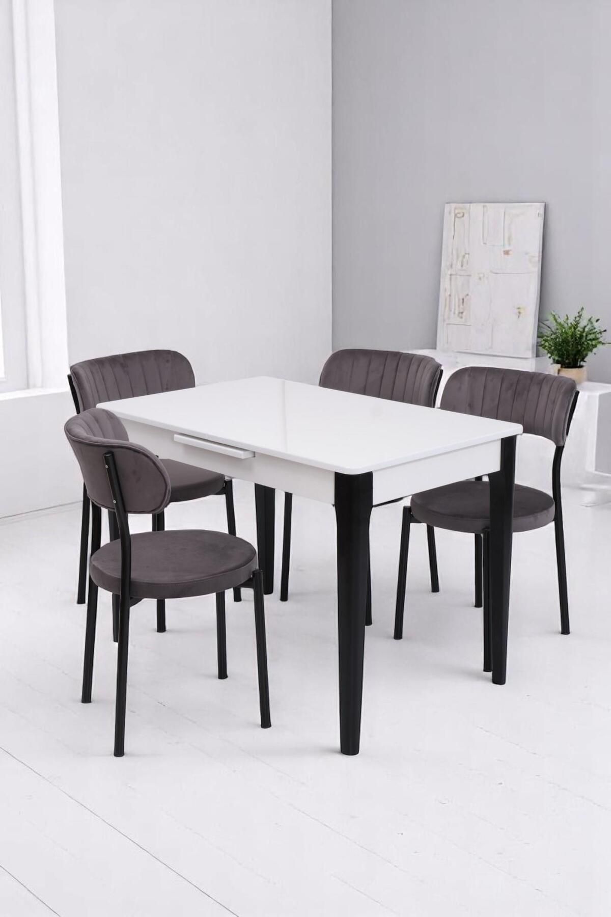 Erezogulları Mobilya Paris Beta Lak Panel Açılır Mutfak Masa Takımı 70x110cm