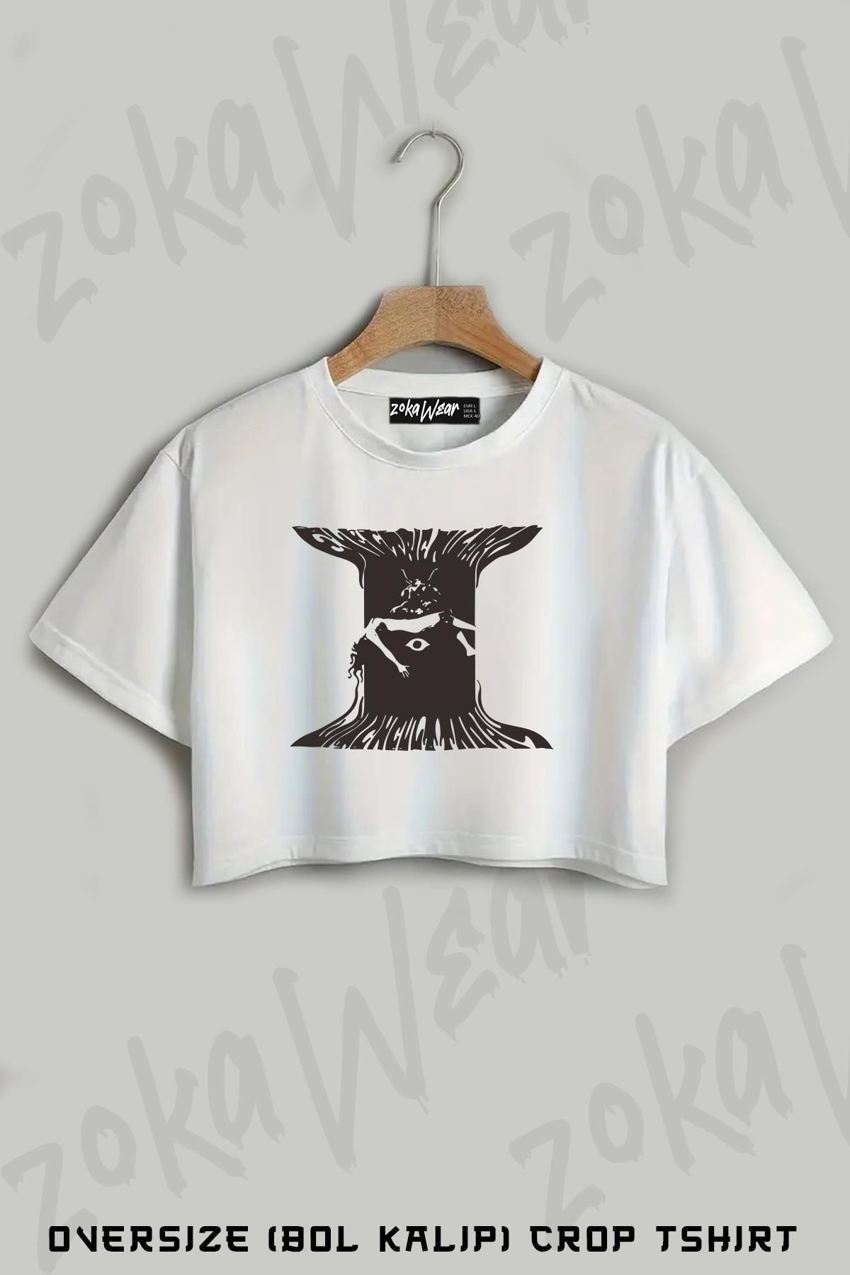 ZOKAWEAR Electric Wizard v3 Baskılı Oversize Crop T-Shirt
