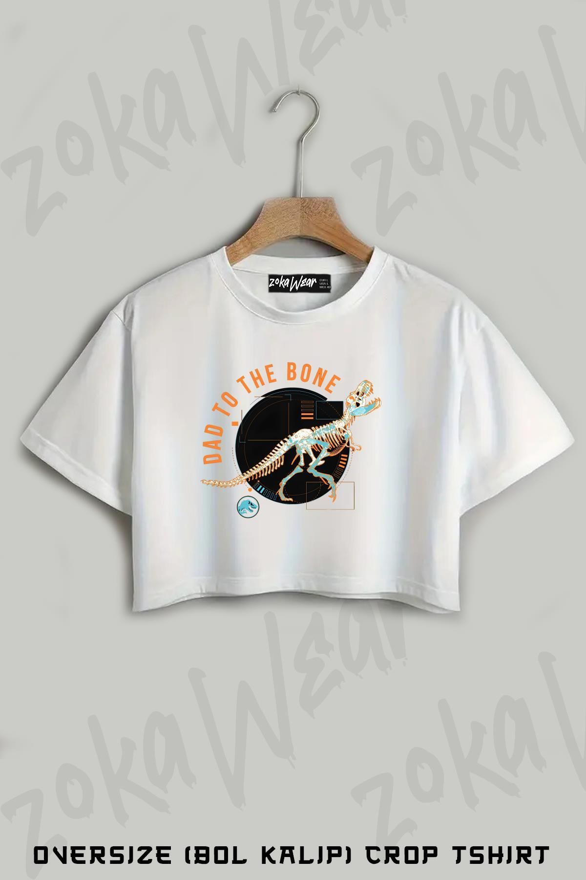 ZOKAWEAR Jurassic World Fallen Kingdom v2 Baskılı Oversize Crop T-Shirt