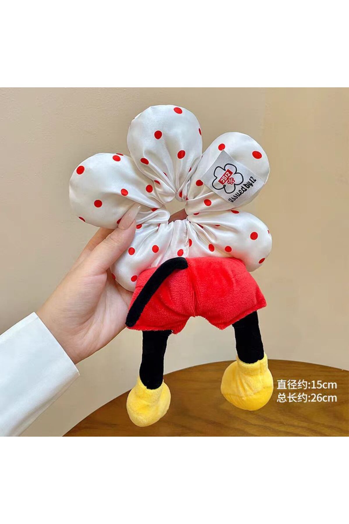 GÜLPEŞE Pofuduk Simit Toka Mickey Mouse Karekterli Lastikli Saç Tokası New-100