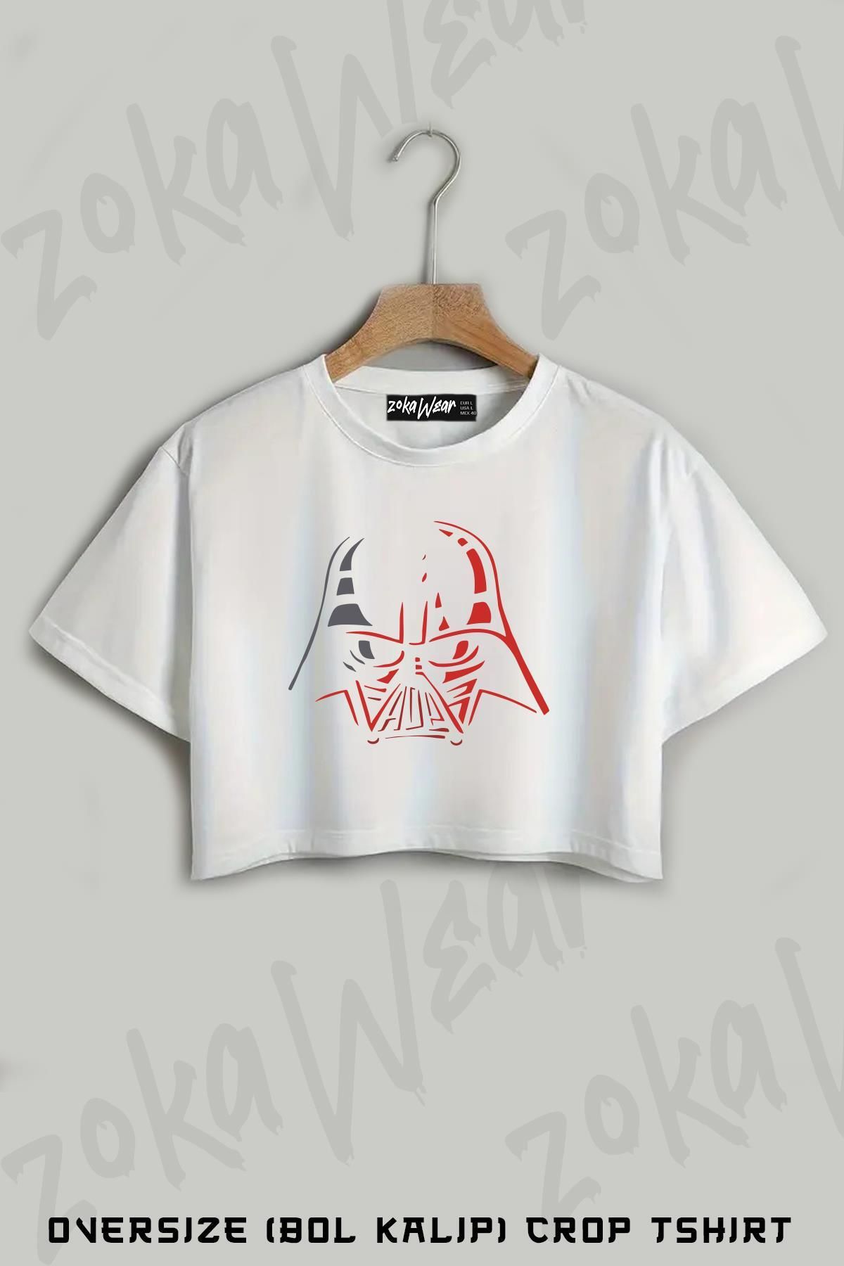 ZOKAWEAR Star Wars 52 Baskılı Oversize Crop T-Shirt
