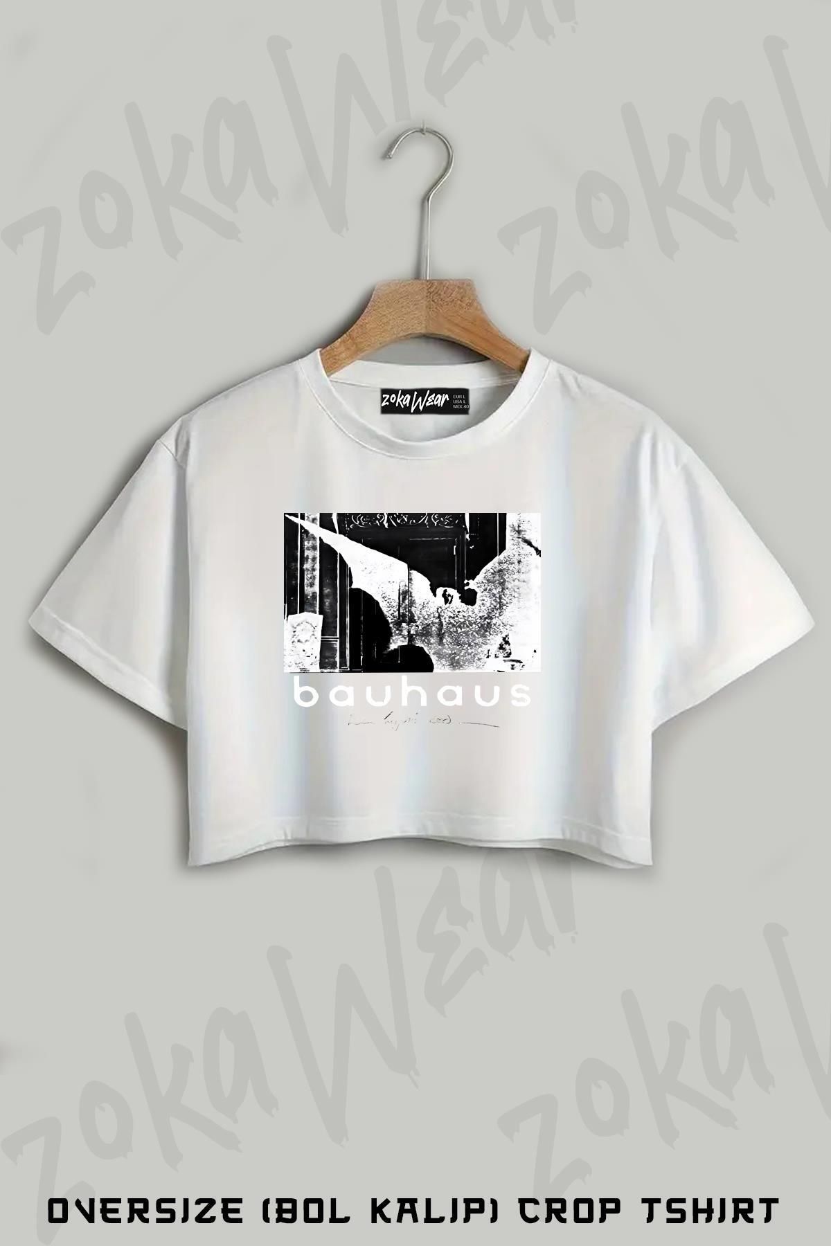ZOKAWEAR Bauhaus v2 Baskılı Oversize Crop T-Shirt