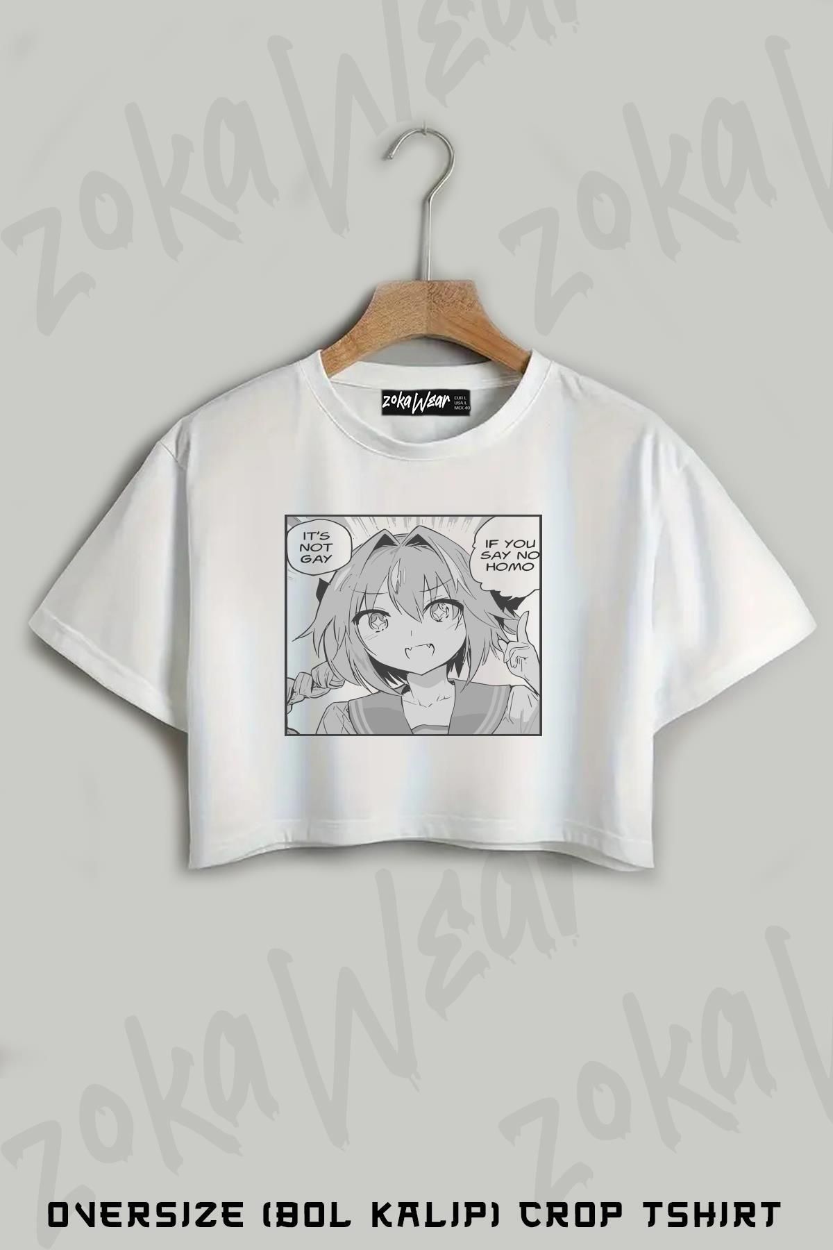 ZOKAWEAR Fate Grand Order Astolfo Best Trap Baskılı Oversize Crop T-Shirt