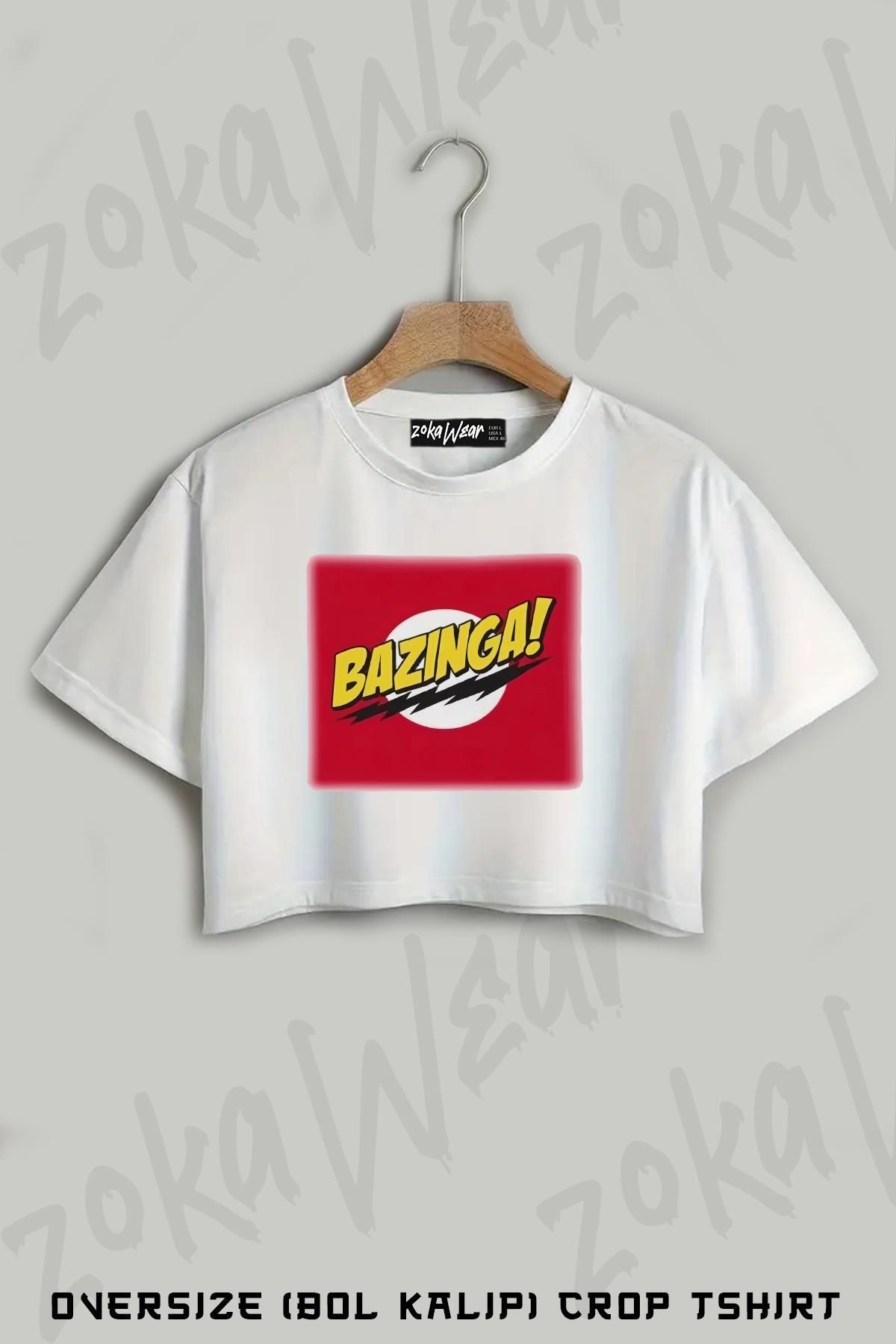 ZOKAWEAR The Big Bang Theory Baskılı Oversize Crop T-Shirt