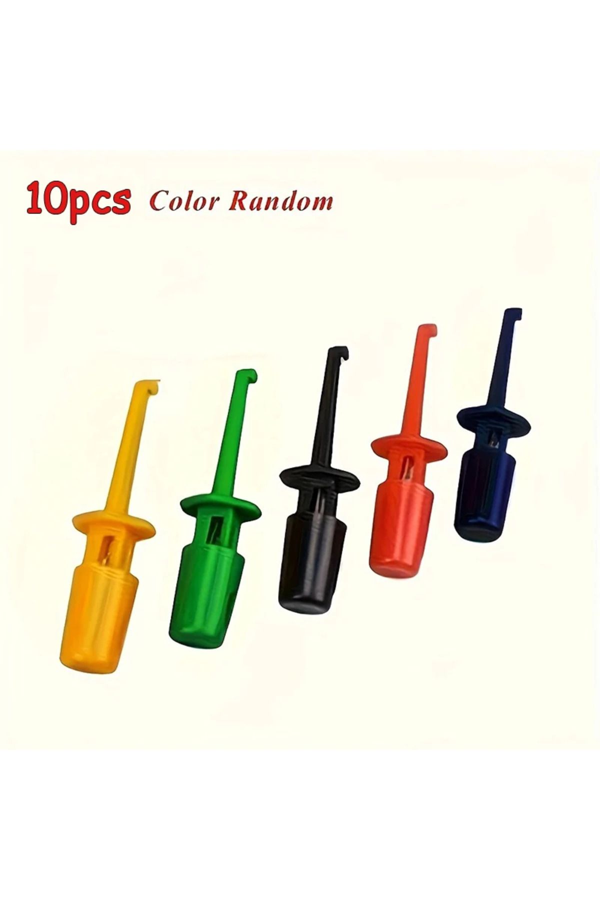 Choice-10Pcs Mini Single Test Hook Clip Test Probe For Electronic Testing IC Grabber Small Size Round Cr... 4