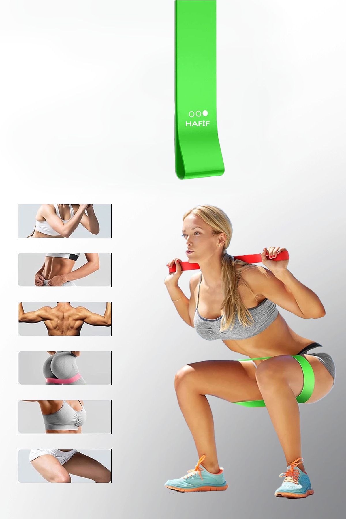 COZY SENSE Direnç Lastiği 1 Adet Squat Aerobik Pilates Bandı Üst Alt Vücut Sıkılaşma Yağ Yakmaya Yardımcı