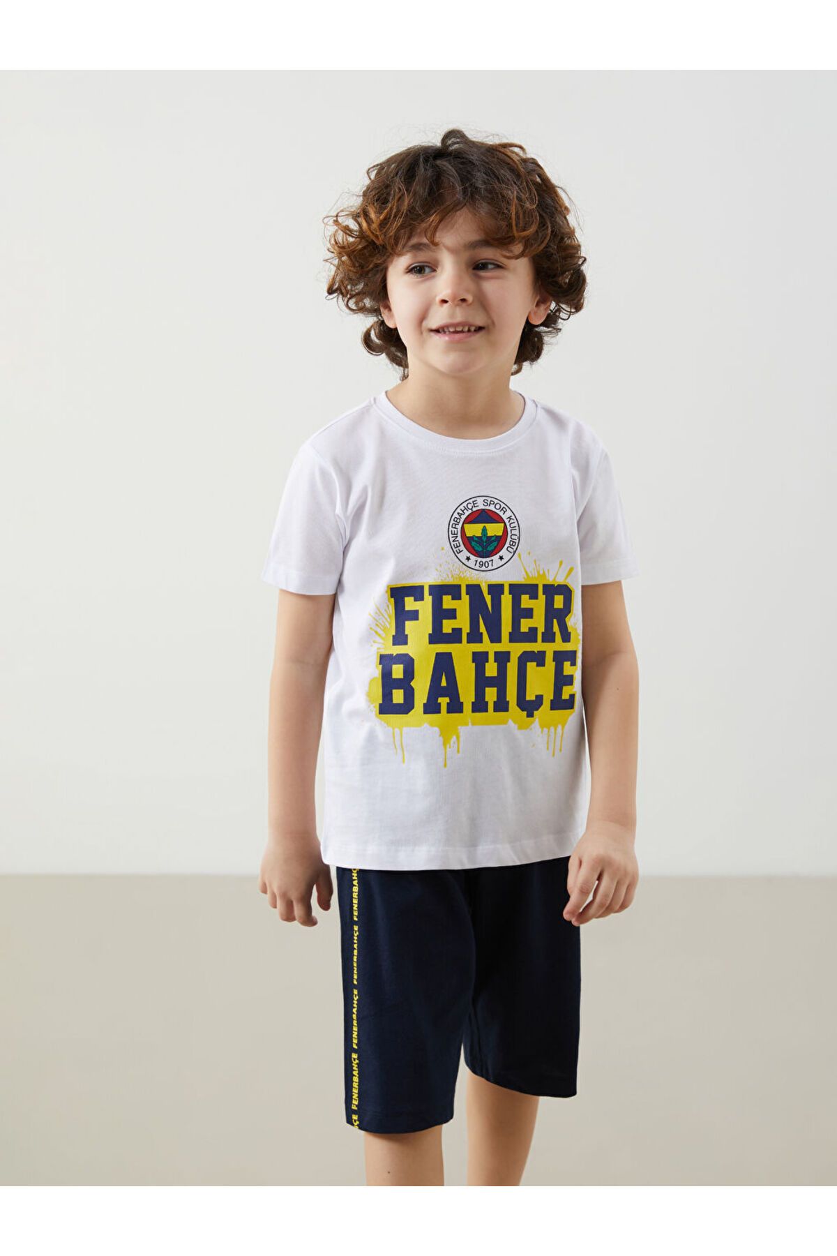 LC Waikiki Yeni Sezon Fenerbahce Baskili Erkek Cocuk Tisort ve Sort 2'li - S5IM47Z1