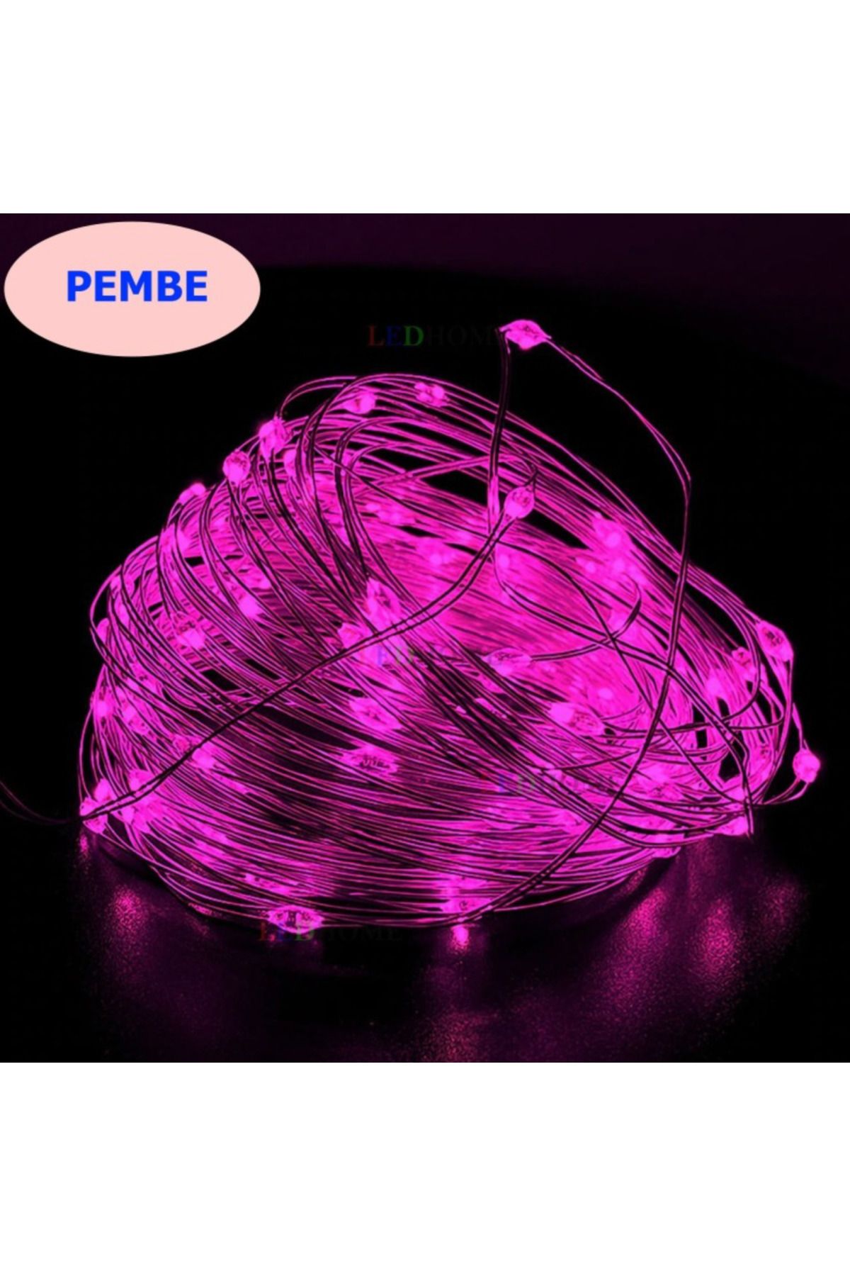 ledison 10 Metre Pembe Dekoratif Peri Led