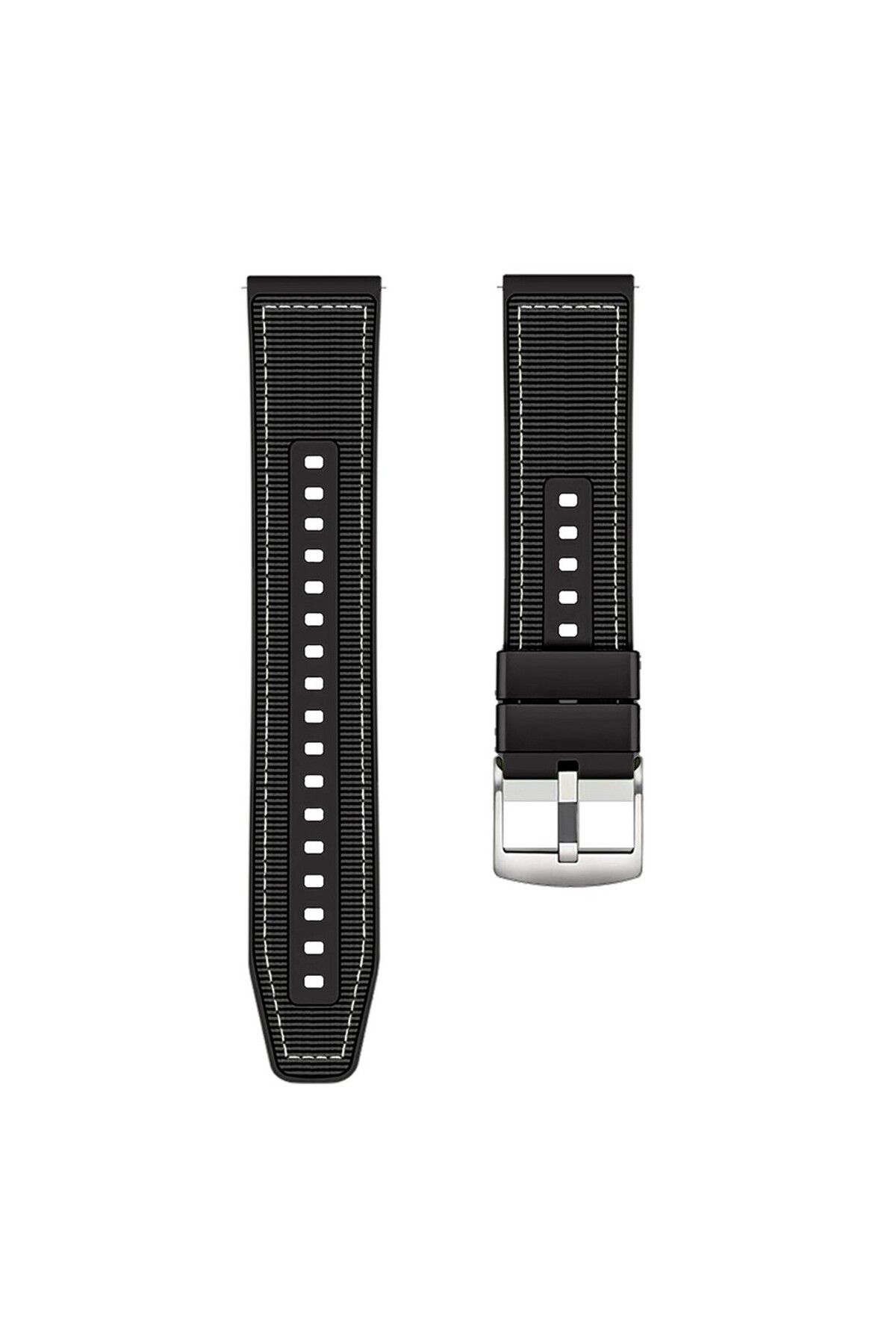 KılıfShop iXtech XEE-5 Kordon Kayış Dikiş Desenli Silikon KRD102 LMS 22/dds Siyah