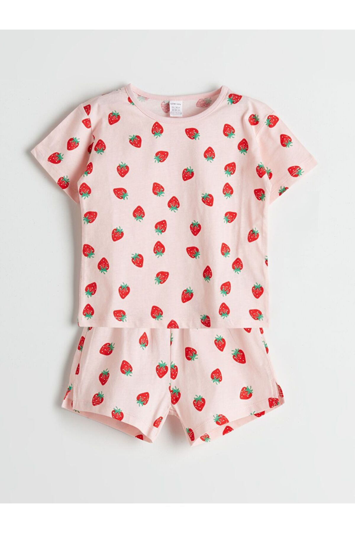 LC Waikiki LCW baby Çilekli Kız Bebek Bluz ve Şort 2'li
