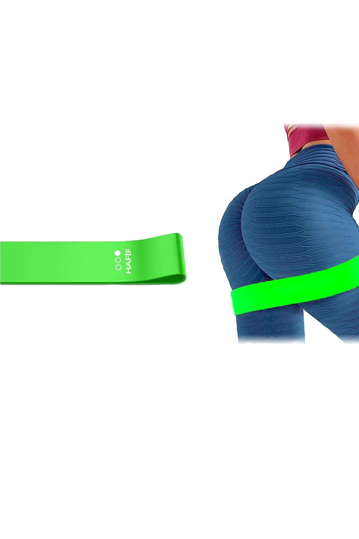 COZY SENSE Direnç Lastiği 1 Adet Pilates Direnç Bandı Vücut Esnetici Spor Jimnastik Kondisyon Yapma Aleti