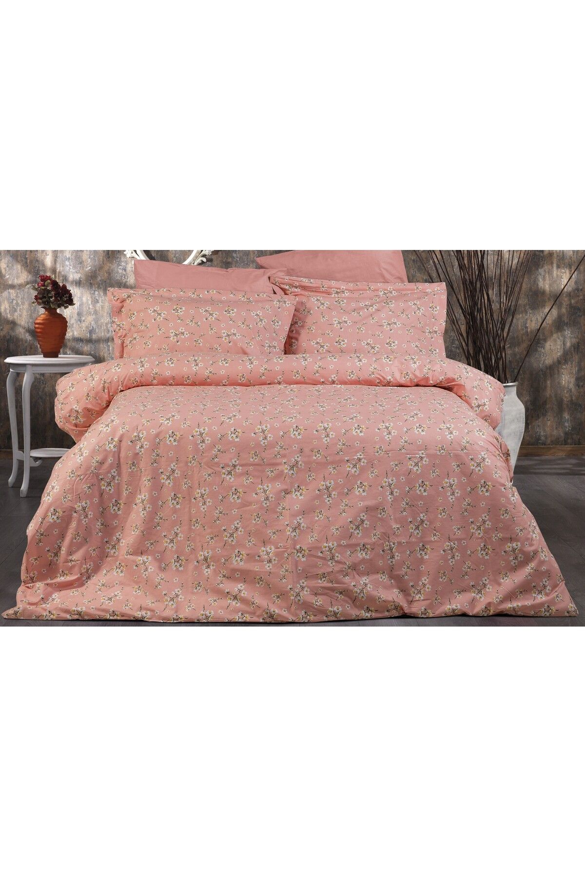 pınarhome collectıon PINAR HOME COLLECTION ÇİFT KİŞİLİK NEVRESİM SETİ 100% PAMUK (200X220 NEVRESİM+2 ADET YASTIK KILIFI)