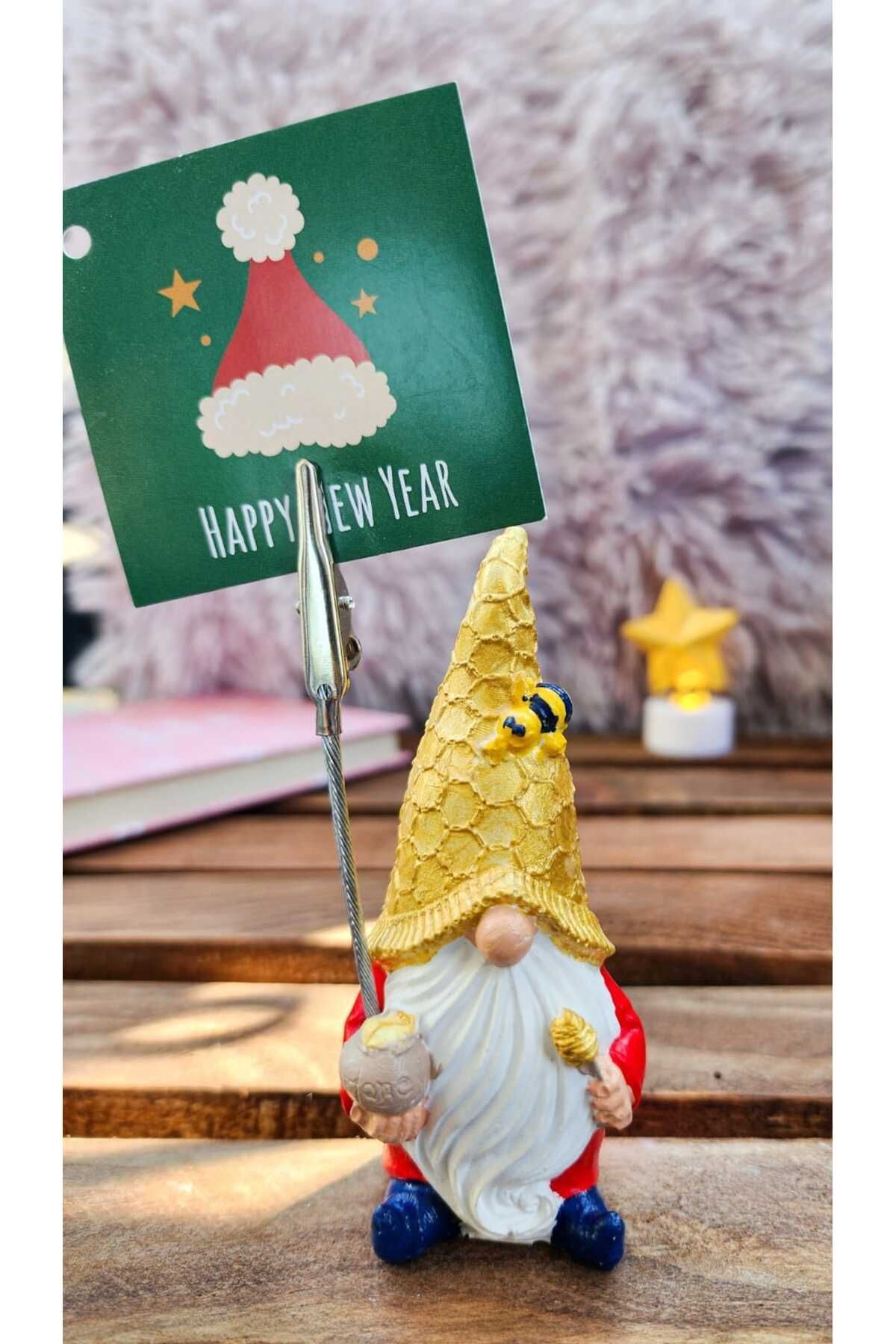 SerenityHaven Gnome Şans Cüce Resim,¬luk Dekoratif Biblo Hediyelik Kitaplık Yeni Yıl Ürünü