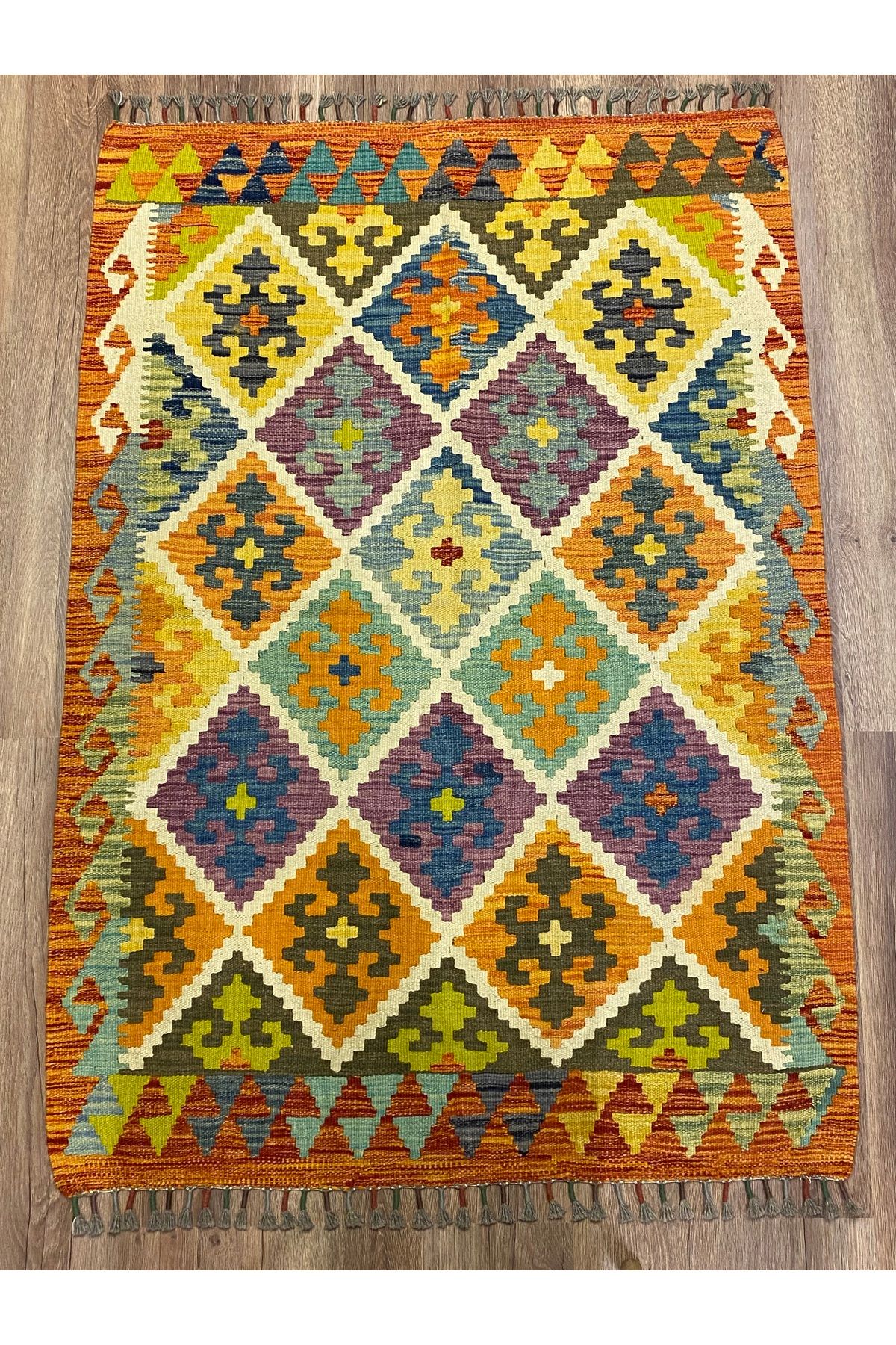 fethiyehalıkilim El Dokuma Afgan Kilimi –%100 Yün %100 El Dokuma Naturel Dekoratif Halı El İşi Özgün Tasarım