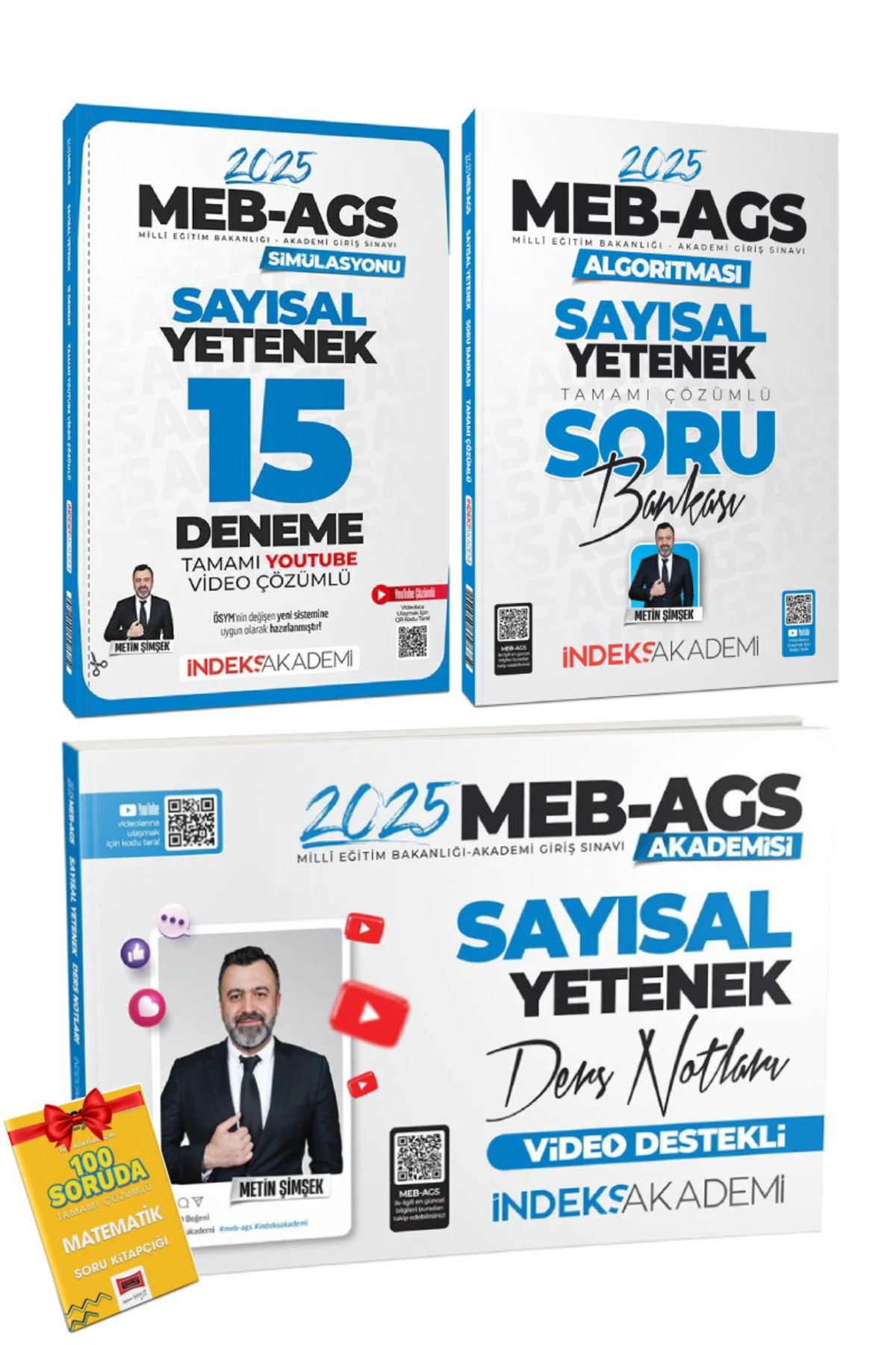 İndeks Akademi 2025 İndeks Akademi MEB AGS Sayısal Denemeler+MEB AGS Sayısal Yetenek Soru Bankası+Sayısal Ders Notu