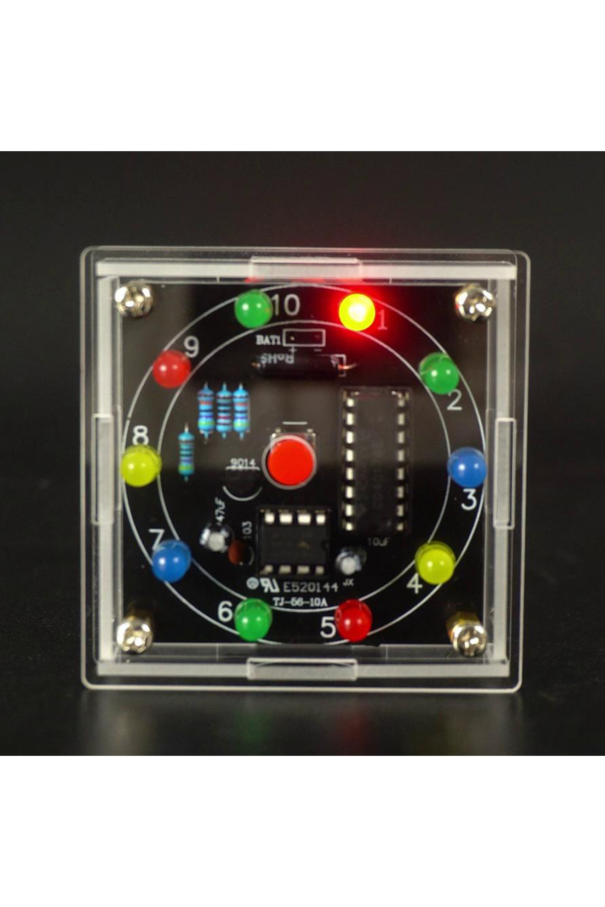 Choice-DIY LED Light Lucky Wheel Electronic Kit NE555 CD4017 3V Electronic Dice Estimation Game DIY Sold... 4