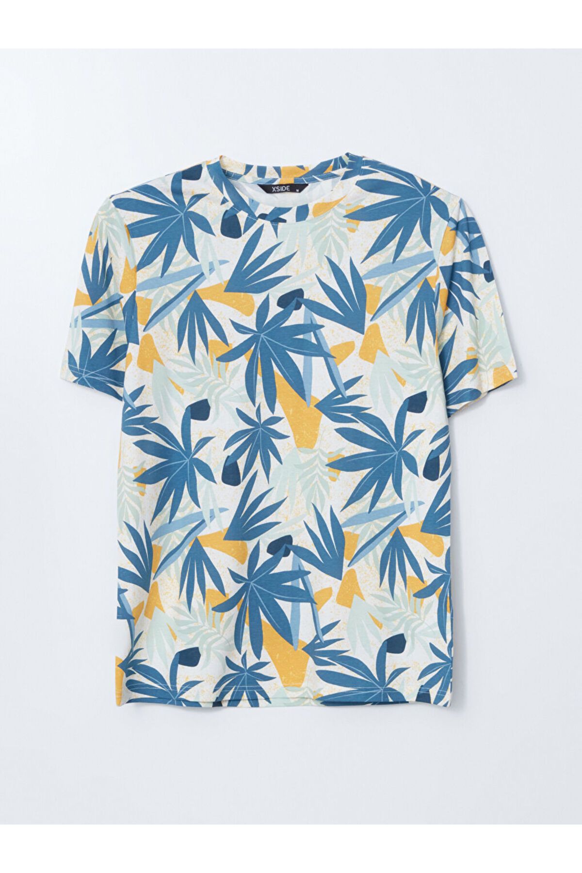 LC Waikiki-New Season Crew Neck εμπριμέ χτενισμένο βαμβακερό ανδρικό Tisort - S5FE24Z8 5