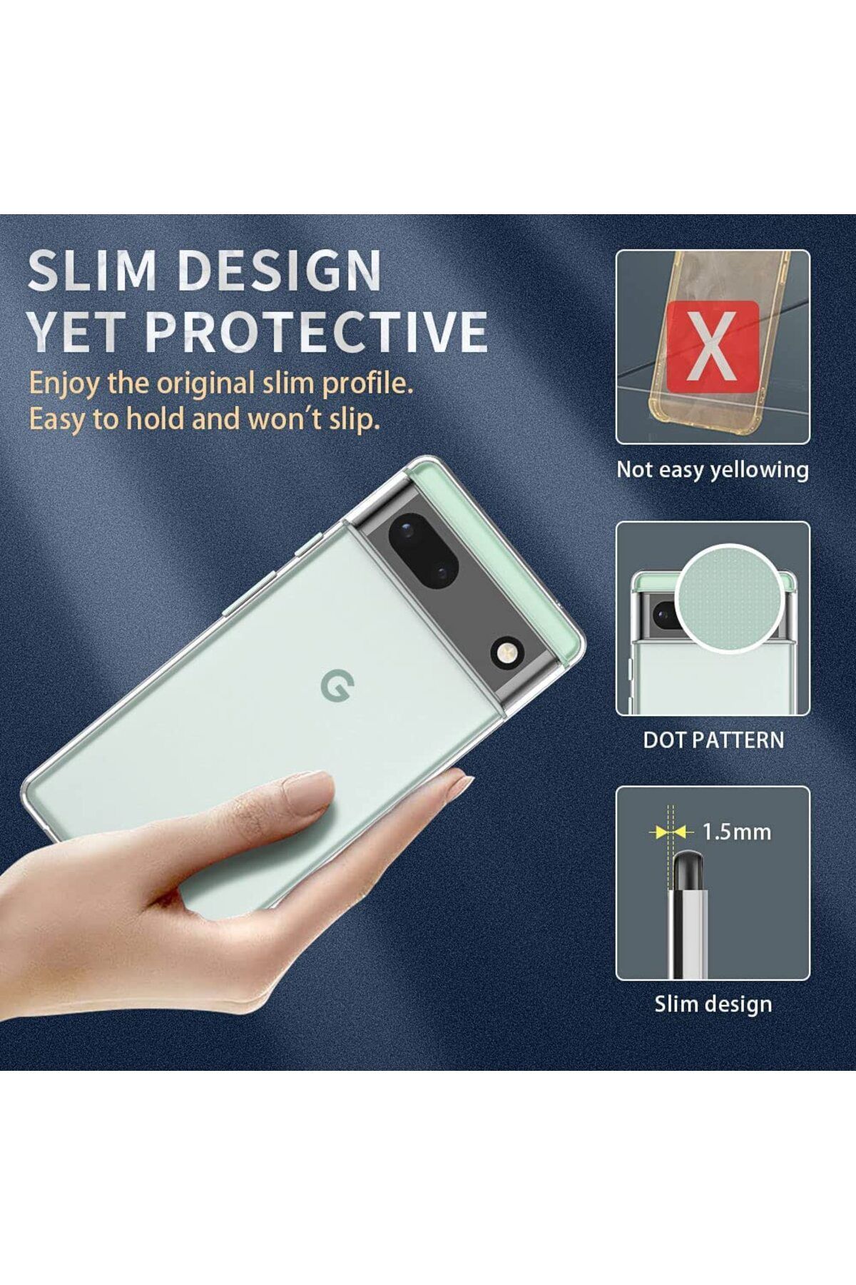 Choice-Google Pixel 7A Ultra Thin Clear Case For Google Pixel 6 6A 7 7A Pro Google Pixel 8 Pro Transparent 4