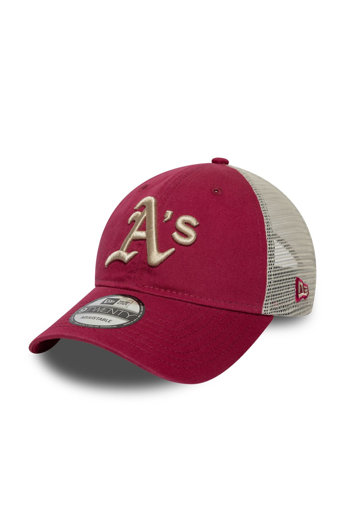 NEW ERA Washed 9Twenty Trucker Oakath Chjstn Koyu Kırmızı Unisex Şapka