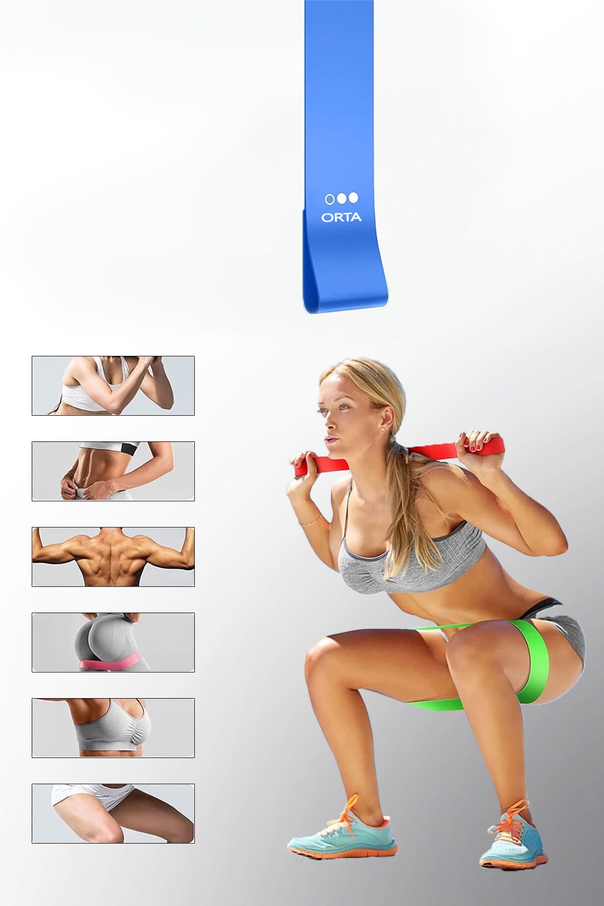 COZY SENSE Direnç Lastiği 1 Adet Elastik Vücut Karın Bacak Kol Geliştirici Pilates Egzersiz Bandı Spor Aksesuar
