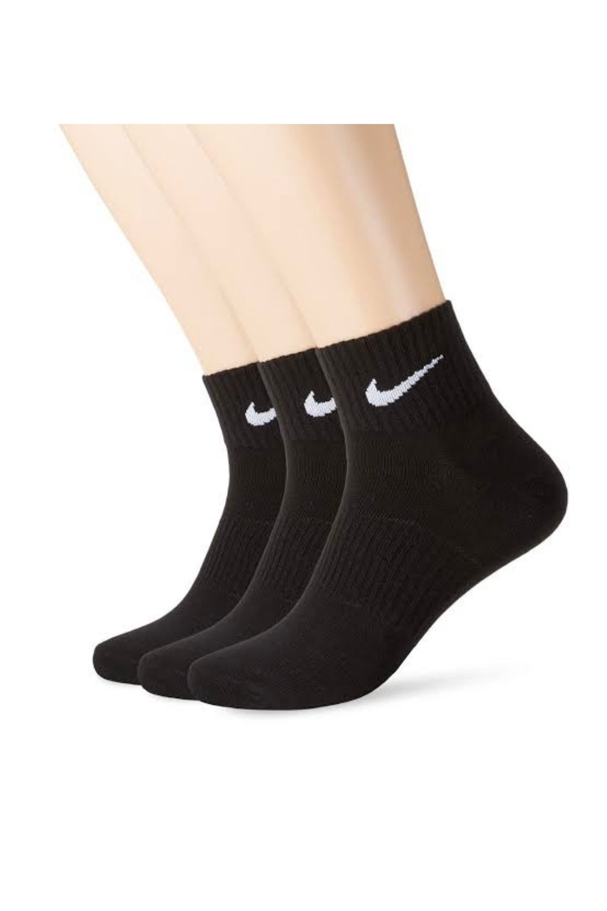 Nike Lightweight Quarter (3 Pair) Unisex Siyah 3'lü Çorap