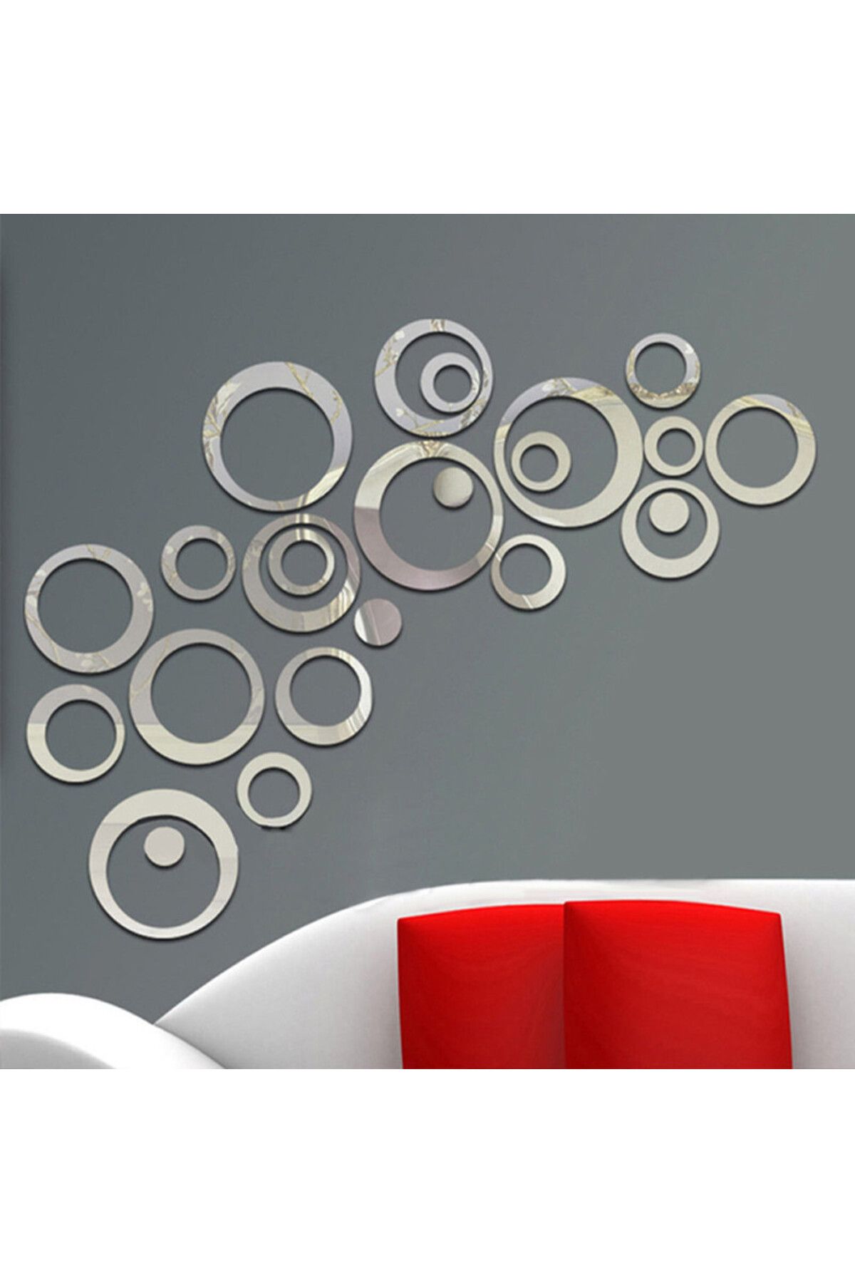 OEM Set De Oglinzi Cu Design Modern - Oglinzi Decorative Din Cristal Acrilic - Diamond Luxury Home 24 Piese/set - One Size