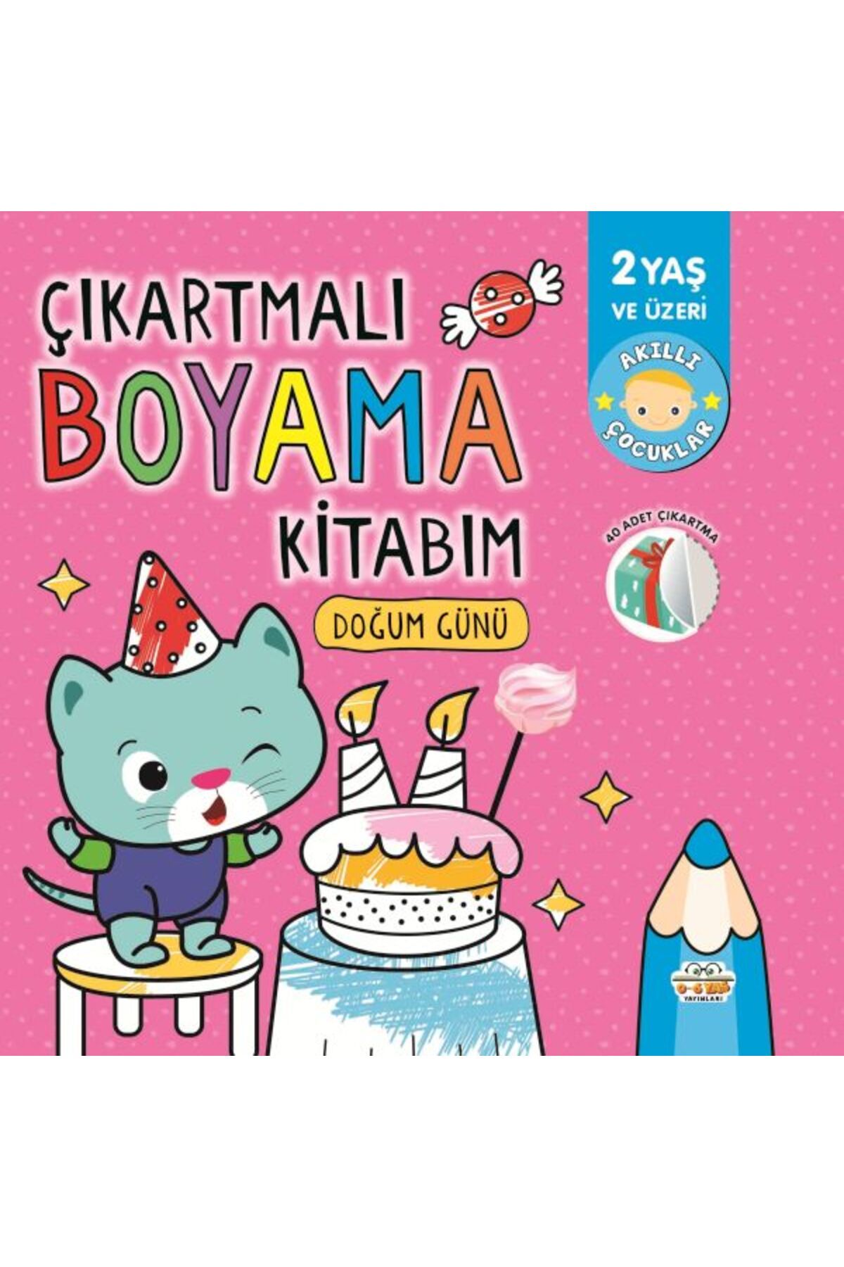 0-6 Yaş Yayınları Çıkartmalı Boyama Kitabım Doğum Günü