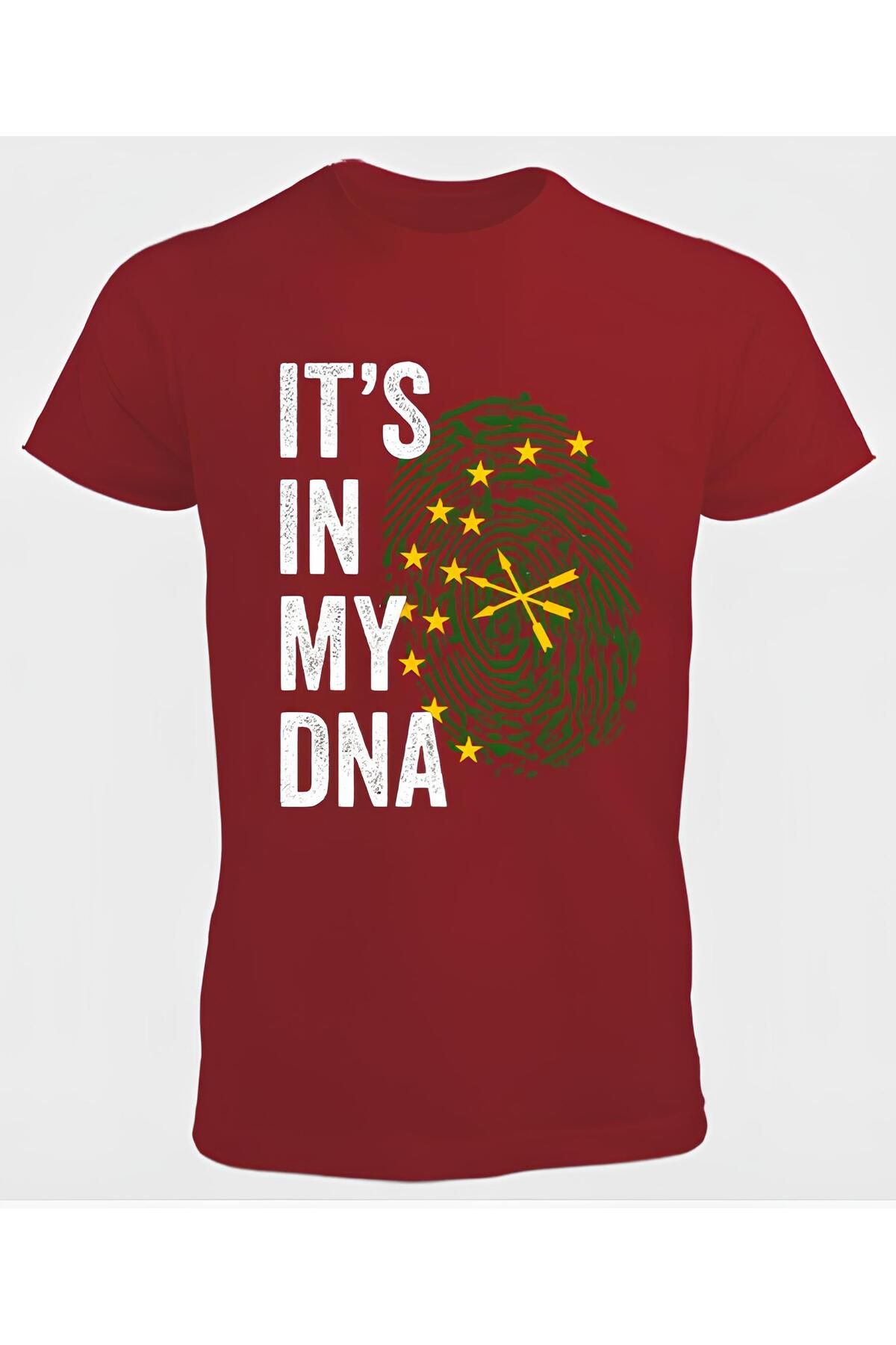 DZİWAWA ITS IN MY DNA Baskılı Erkek T shirt