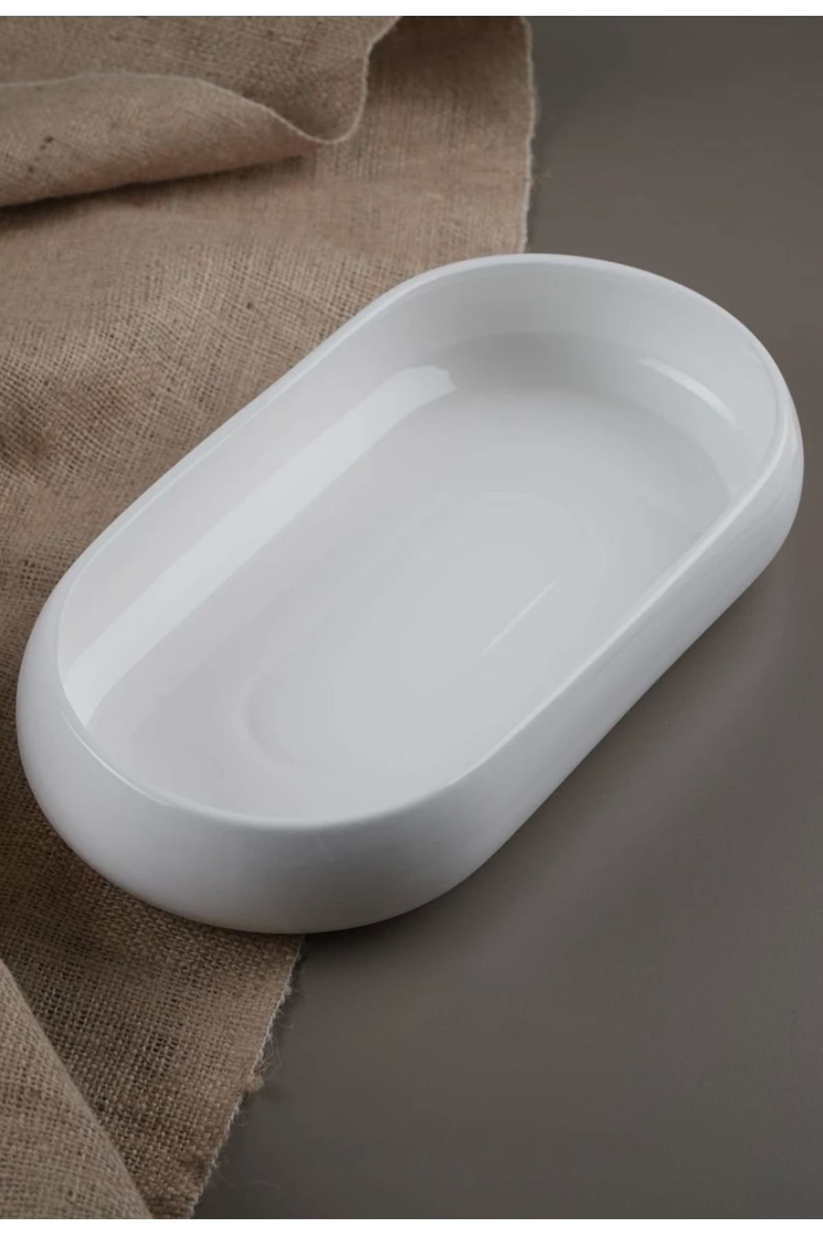 ACAR HOUSE Acar bianco perla oval tabak 35 cm