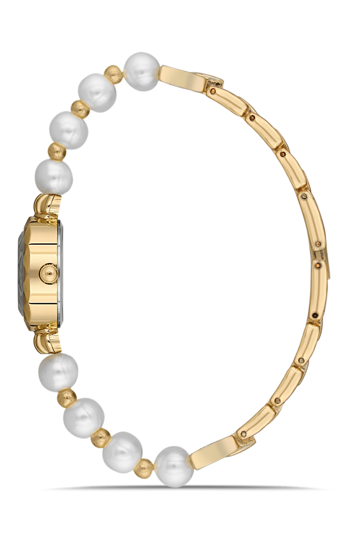 Polo Air-Elegant Pearl Look Women's Wristwatch Gold White Color Pl-1530B1X 3