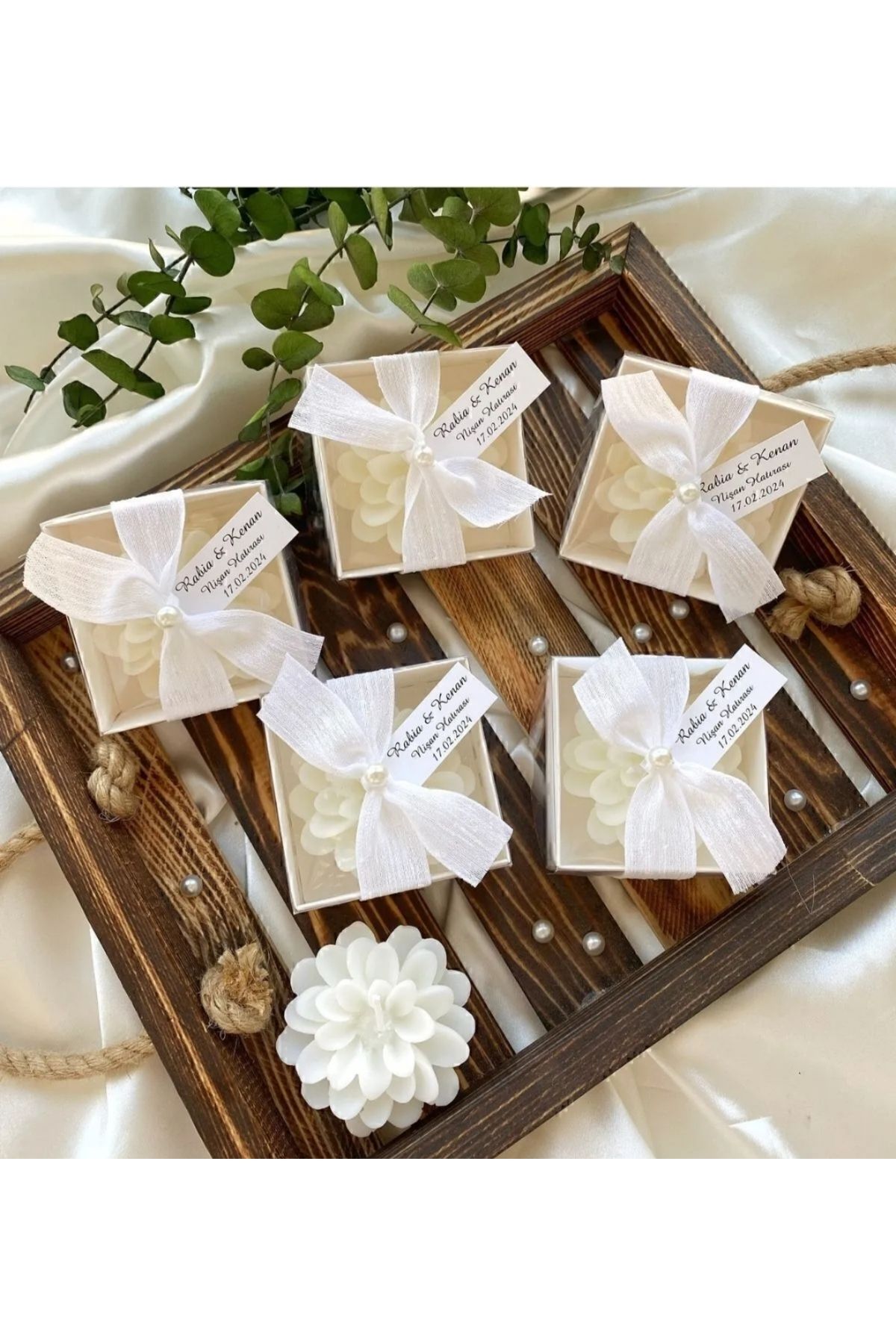Sude Design 20 adet lotus mum kutulu #dügün#nişan#sözhediye#baby#gril