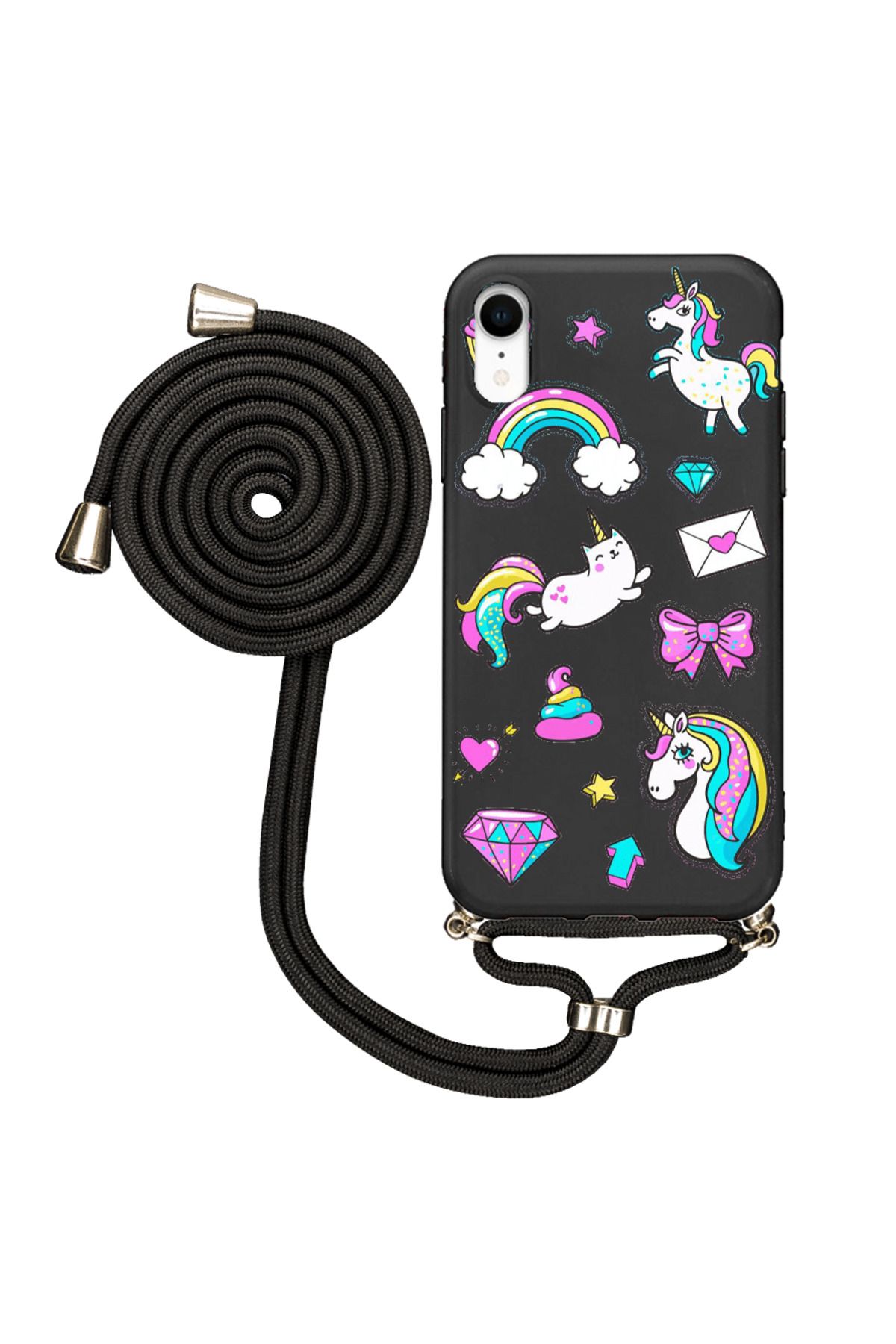 Royaleks iPhone XR İpli Lansman Kılıf - Unicorns Blank